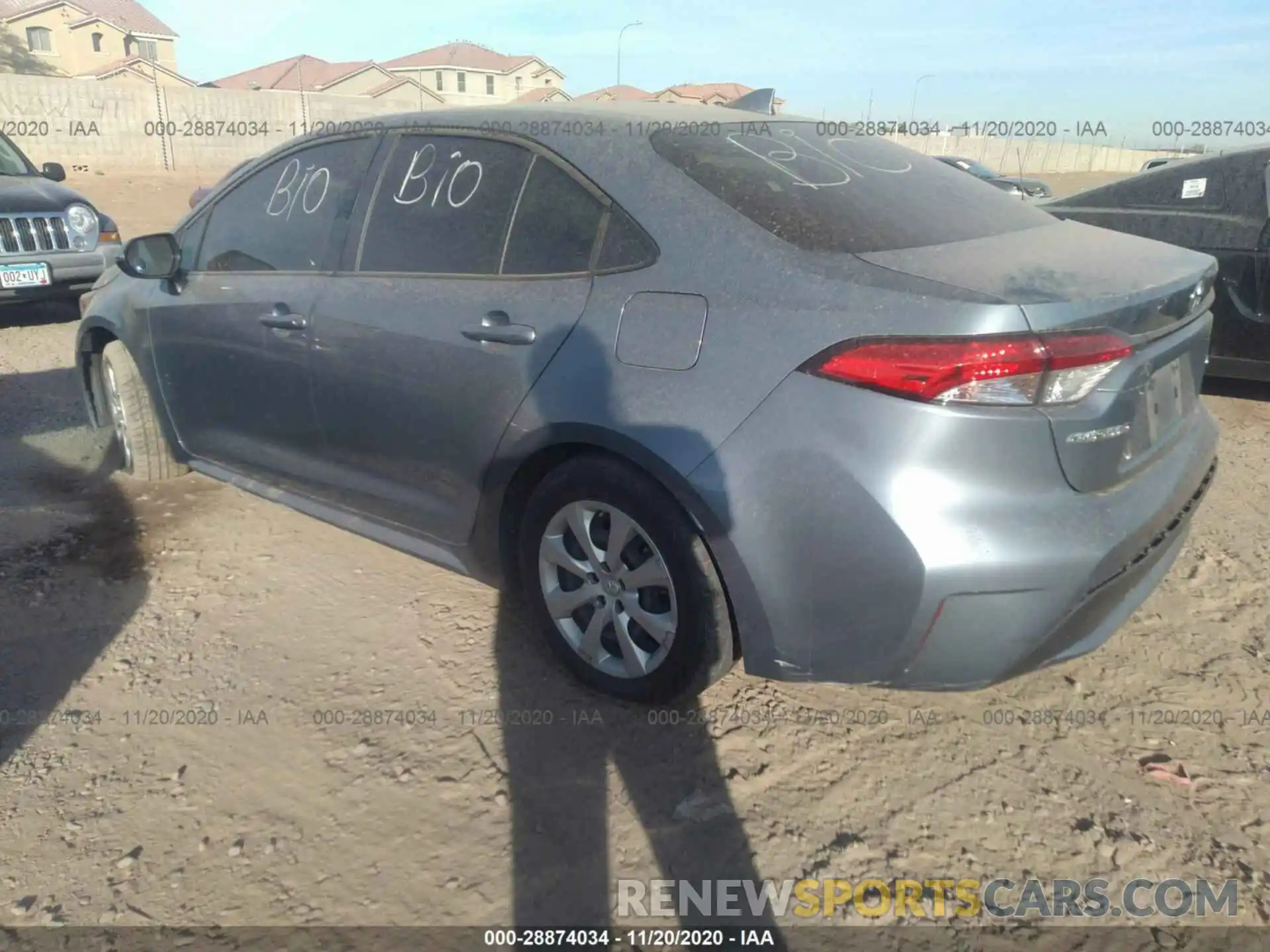 3 Photograph of a damaged car JTDEPRAE2LJ058058 TOYOTA COROLLA 2020