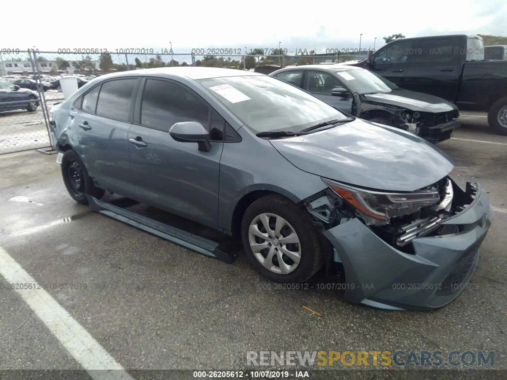 1 Photograph of a damaged car JTDEPRAE2LJ059212 TOYOTA COROLLA 2020