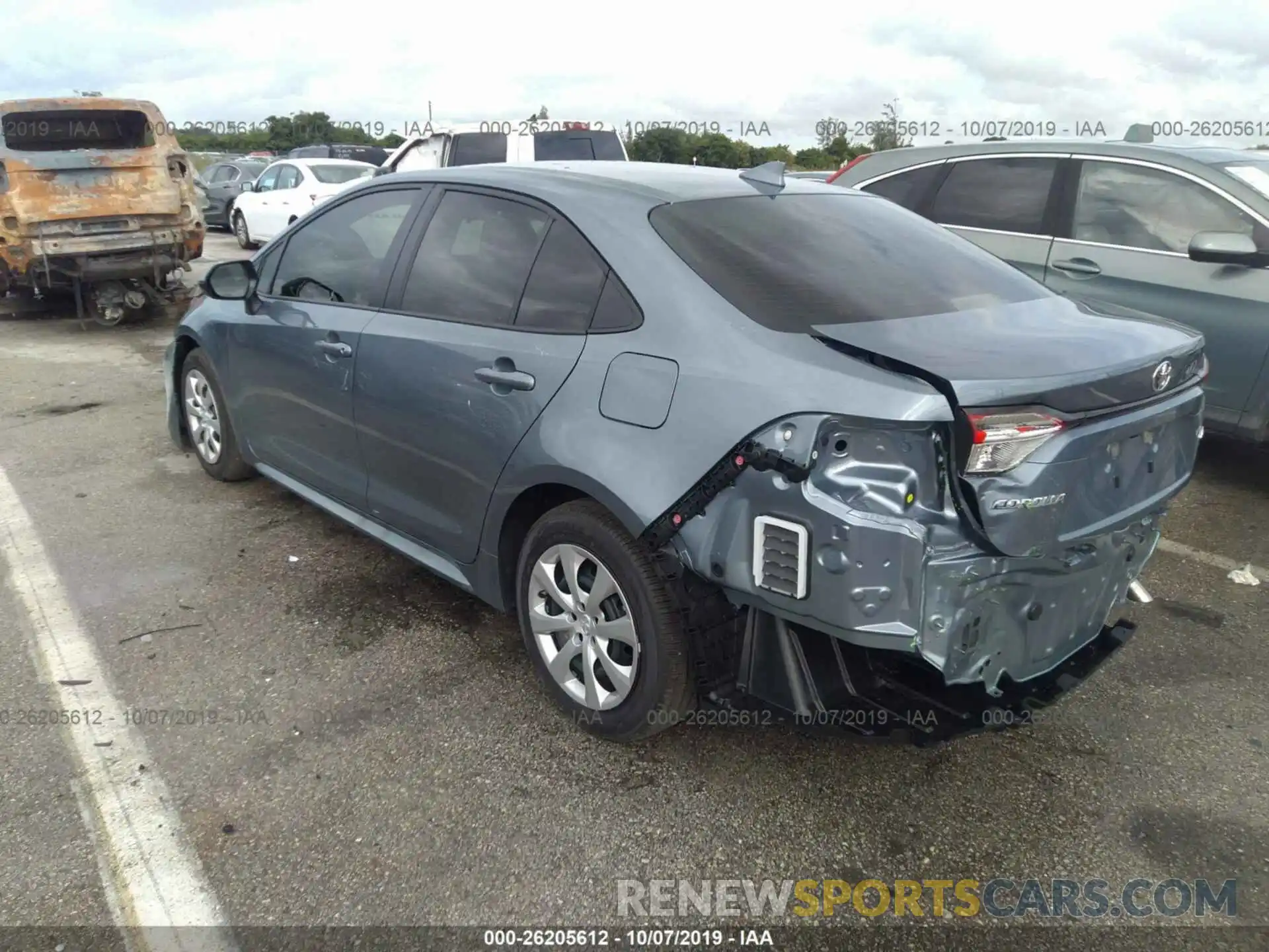 3 Photograph of a damaged car JTDEPRAE2LJ059212 TOYOTA COROLLA 2020