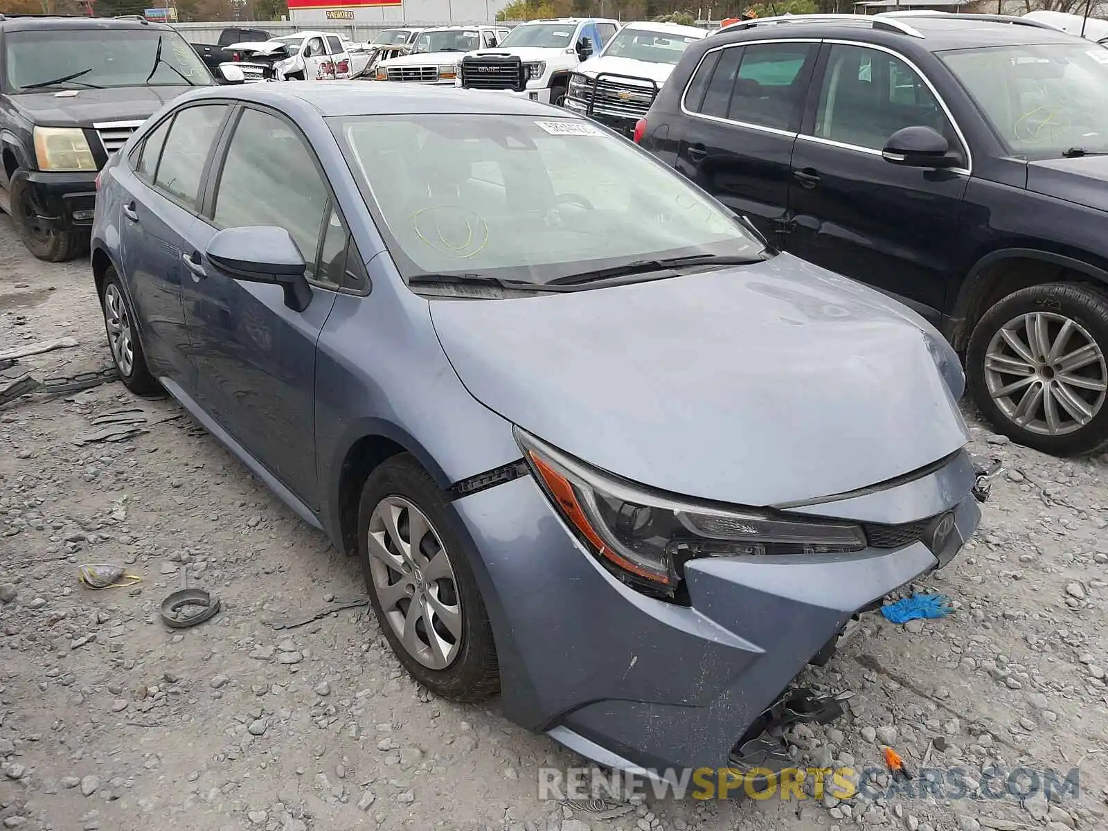 1 Photograph of a damaged car JTDEPRAE2LJ059422 TOYOTA COROLLA 2020