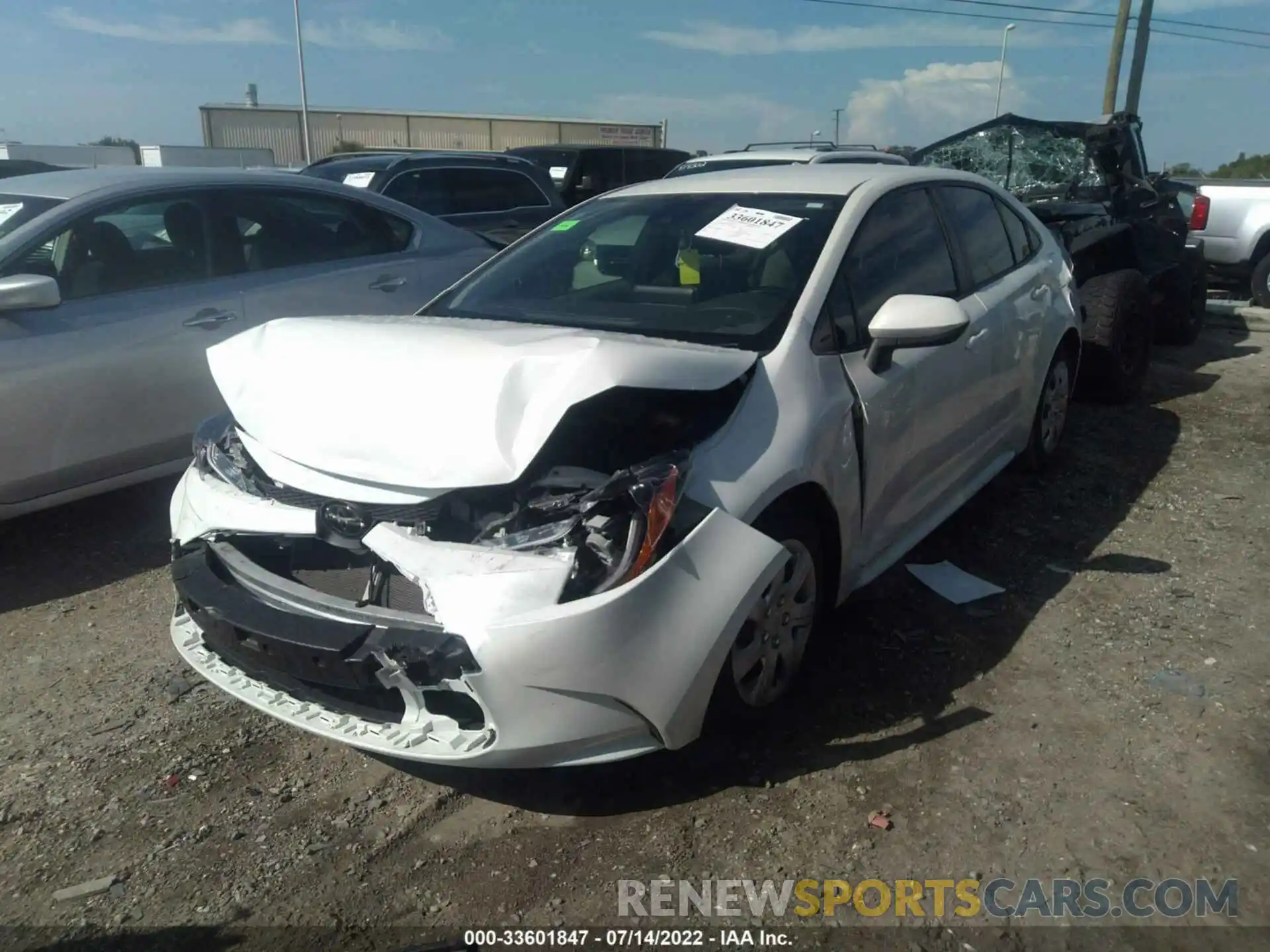 2 Photograph of a damaged car JTDEPRAE2LJ060277 TOYOTA COROLLA 2020