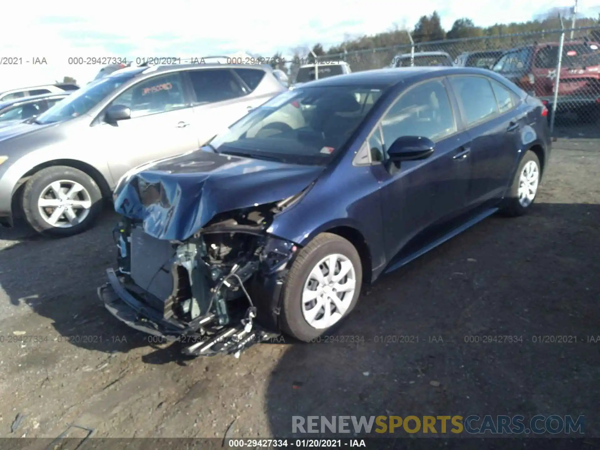 2 Photograph of a damaged car JTDEPRAE2LJ060294 TOYOTA COROLLA 2020