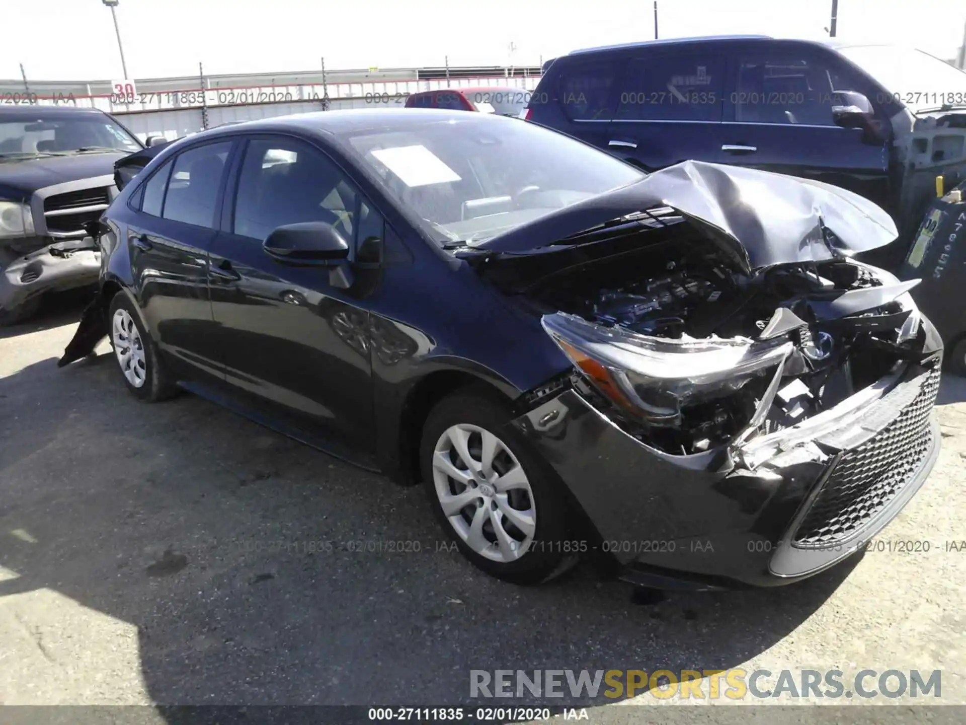 1 Photograph of a damaged car JTDEPRAE2LJ060344 TOYOTA COROLLA 2020