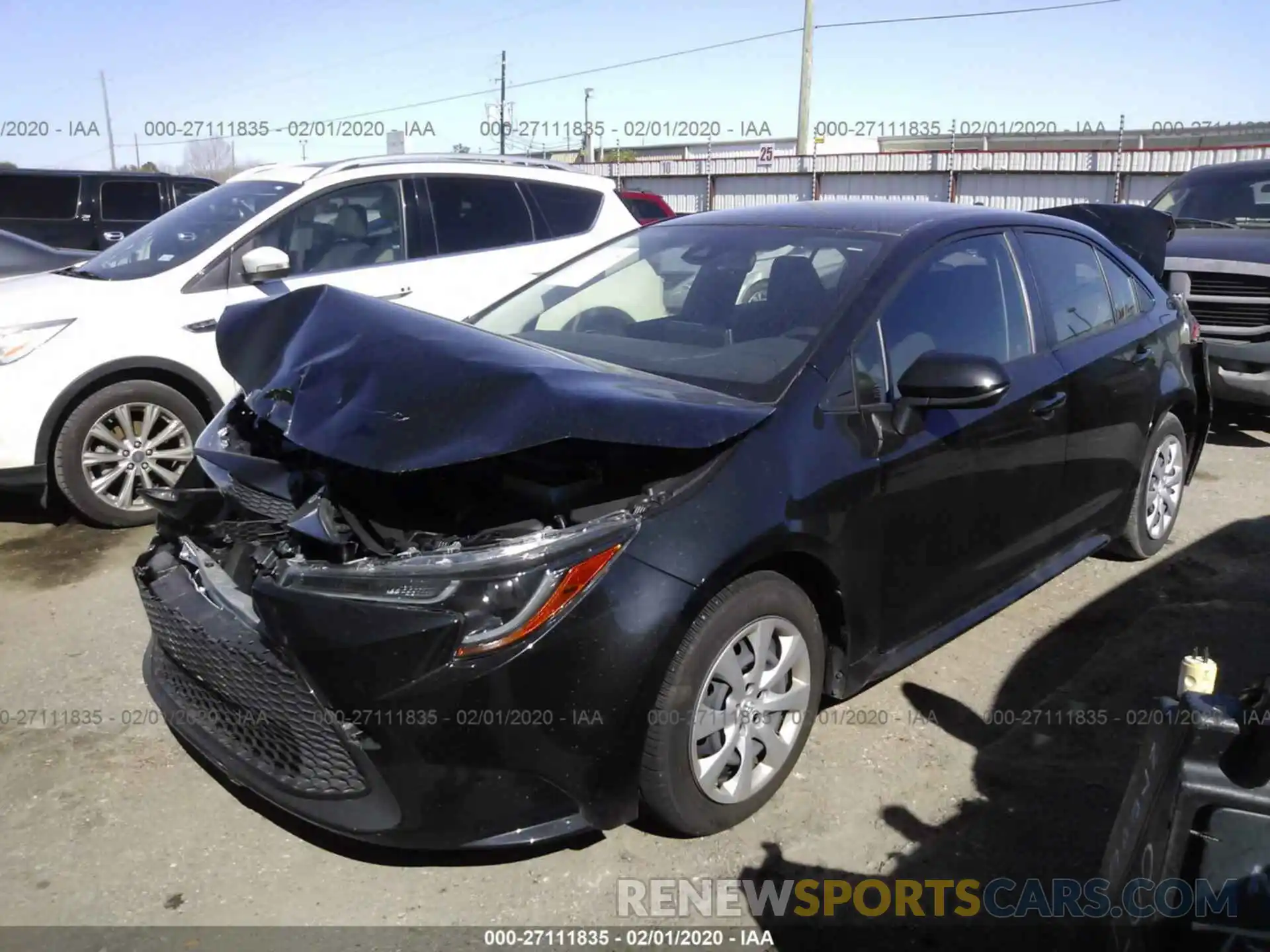 2 Photograph of a damaged car JTDEPRAE2LJ060344 TOYOTA COROLLA 2020