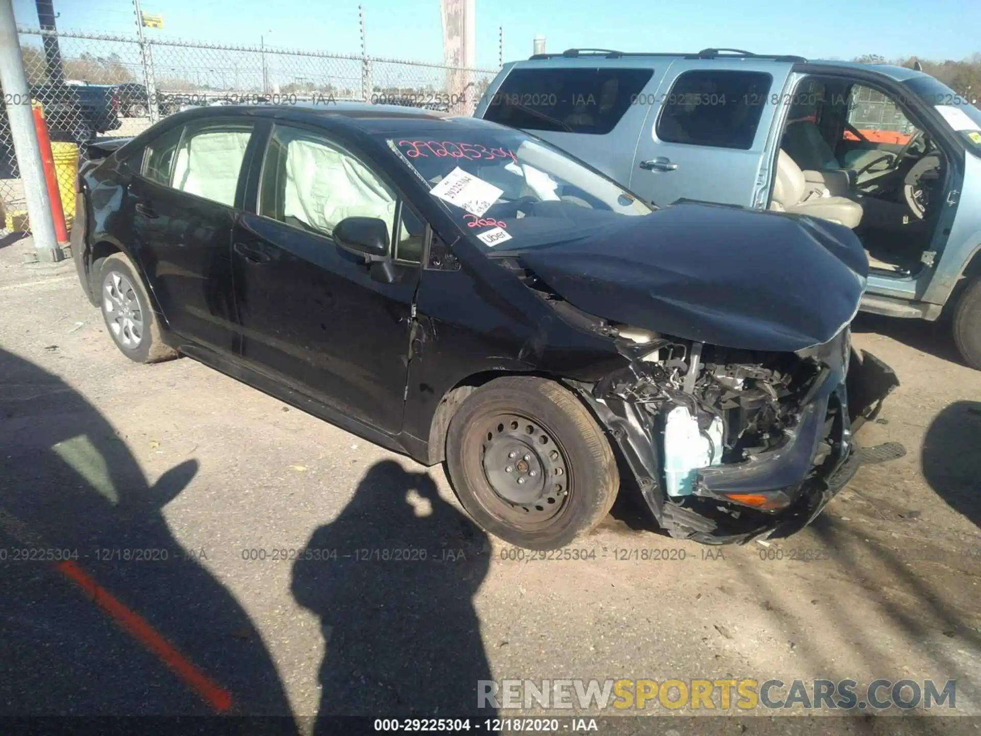 1 Photograph of a damaged car JTDEPRAE2LJ060442 TOYOTA COROLLA 2020