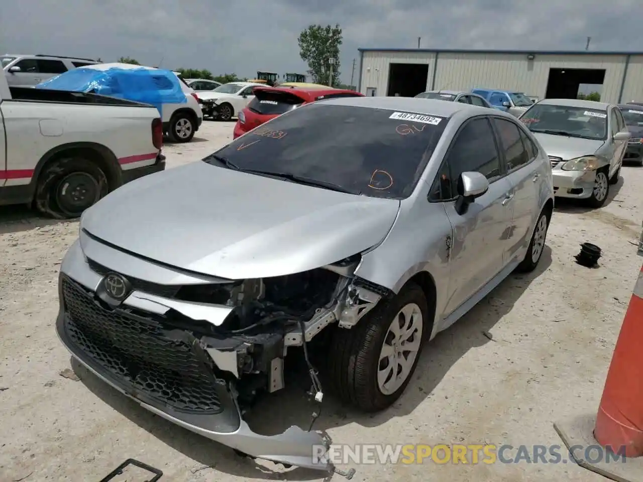 2 Photograph of a damaged car JTDEPRAE2LJ060831 TOYOTA COROLLA 2020