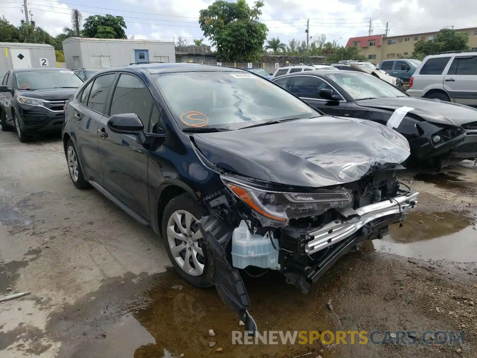 1 Photograph of a damaged car JTDEPRAE2LJ061042 TOYOTA COROLLA 2020