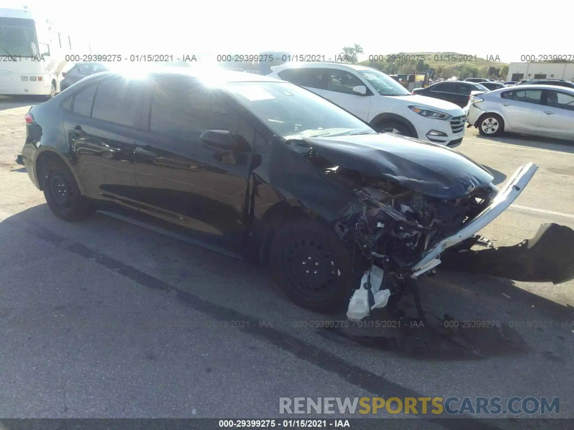 1 Photograph of a damaged car JTDEPRAE2LJ062854 TOYOTA COROLLA 2020