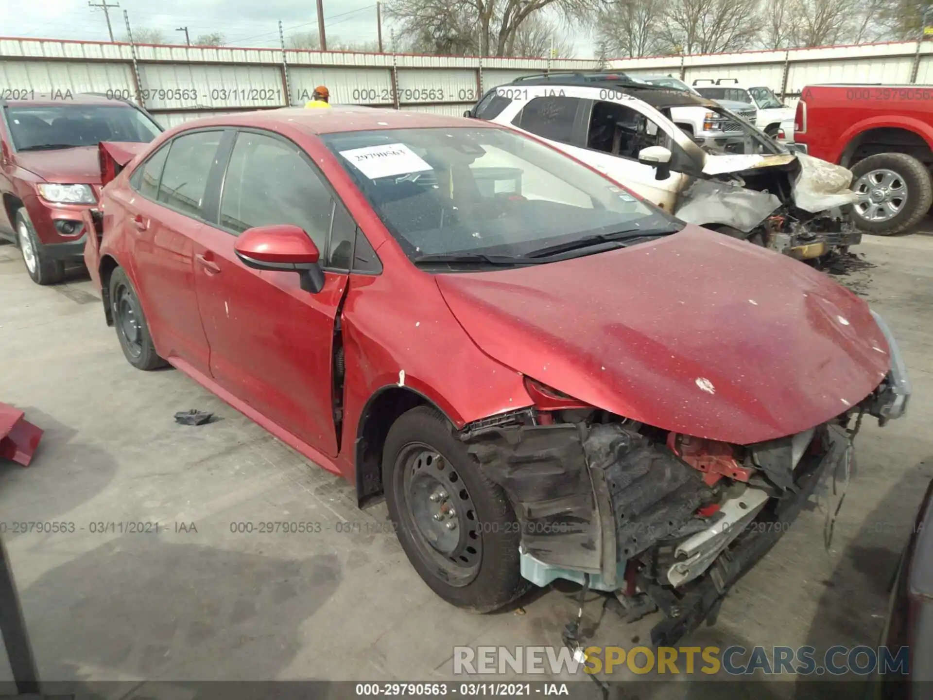 1 Photograph of a damaged car JTDEPRAE2LJ062997 TOYOTA COROLLA 2020