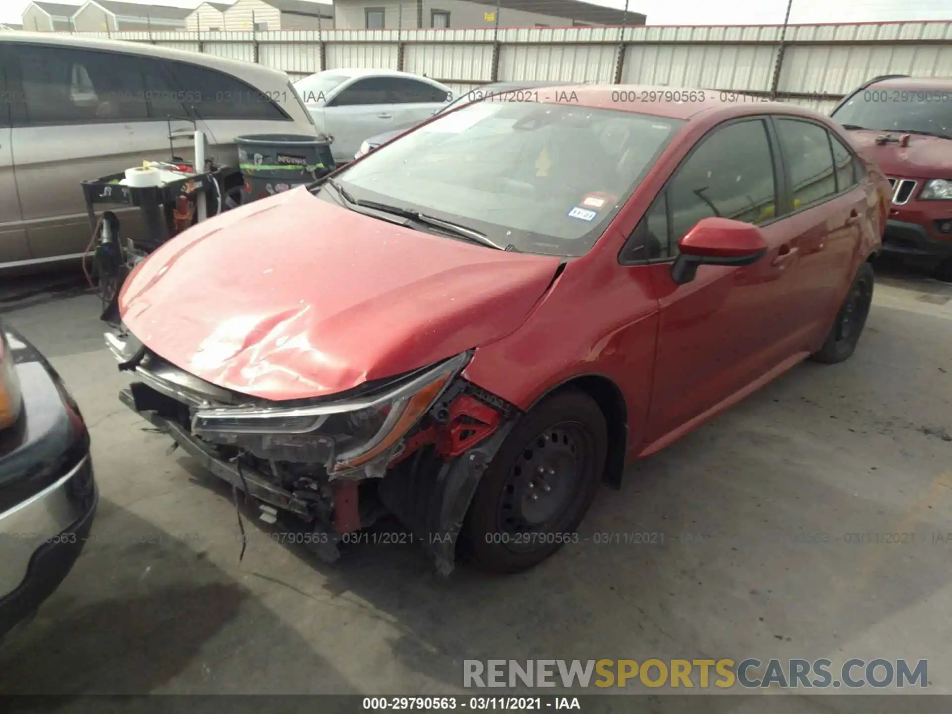 2 Photograph of a damaged car JTDEPRAE2LJ062997 TOYOTA COROLLA 2020