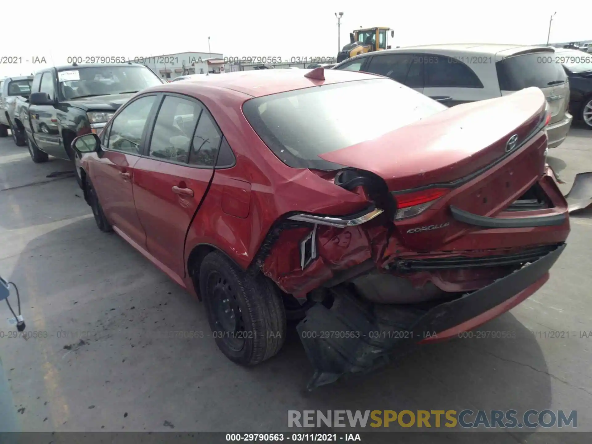 3 Photograph of a damaged car JTDEPRAE2LJ062997 TOYOTA COROLLA 2020