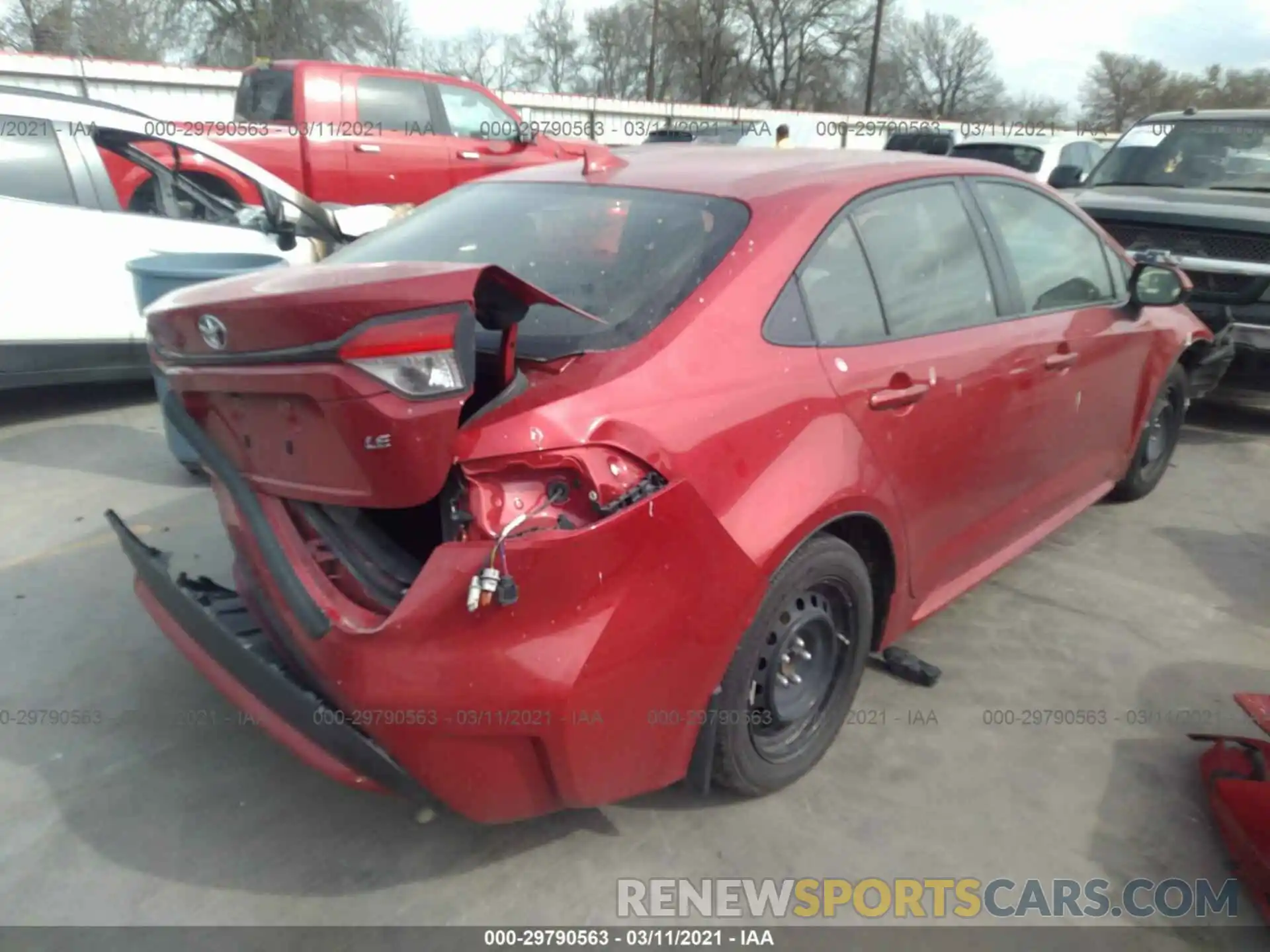 4 Photograph of a damaged car JTDEPRAE2LJ062997 TOYOTA COROLLA 2020