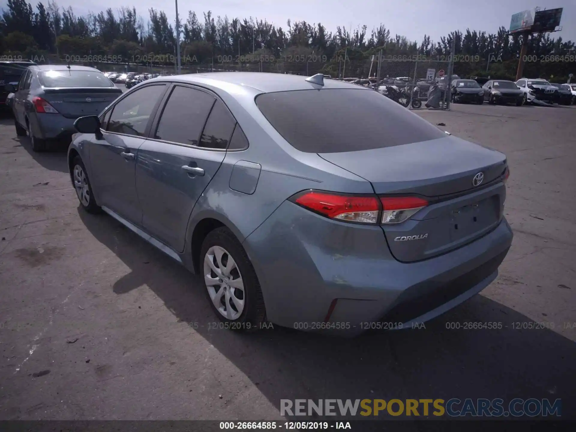 3 Photograph of a damaged car JTDEPRAE2LJ063714 TOYOTA COROLLA 2020