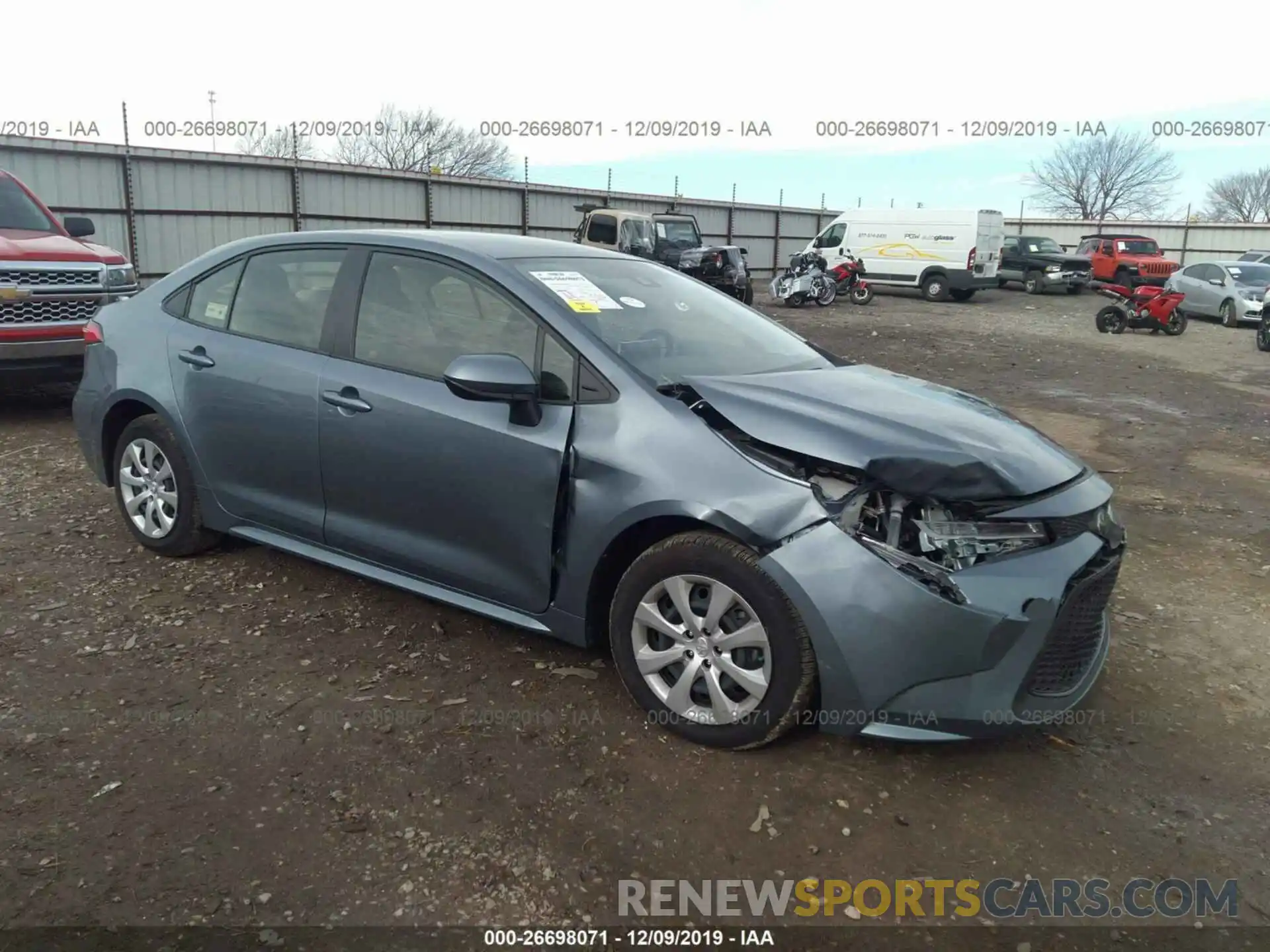 1 Photograph of a damaged car JTDEPRAE2LJ063972 TOYOTA COROLLA 2020