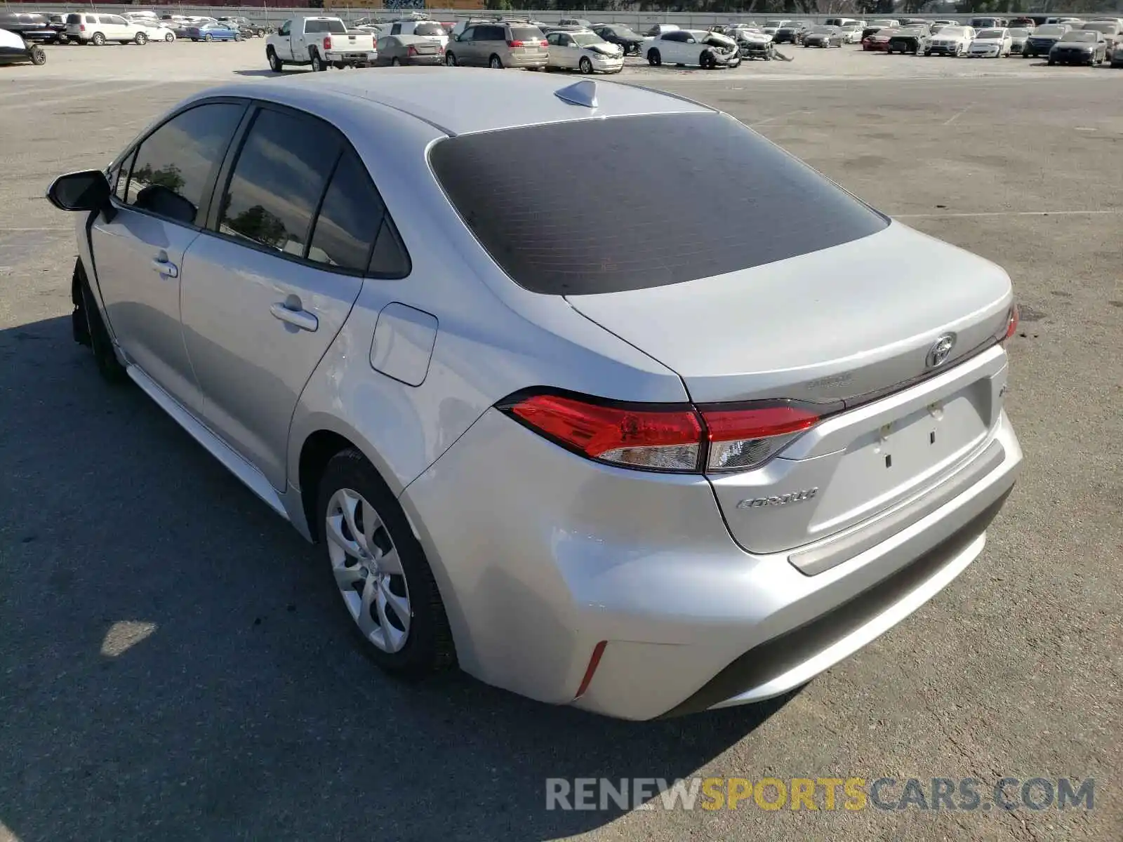 3 Photograph of a damaged car JTDEPRAE2LJ064118 TOYOTA COROLLA 2020