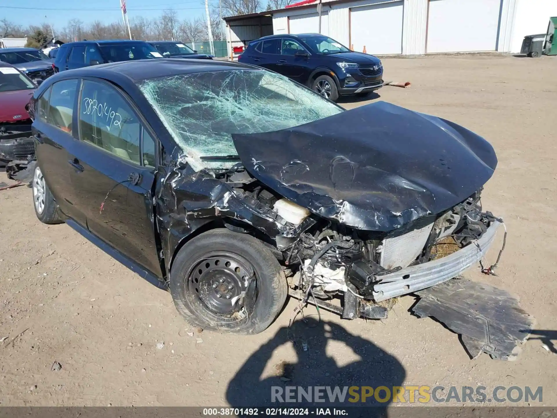 1 Photograph of a damaged car JTDEPRAE2LJ064653 TOYOTA COROLLA 2020