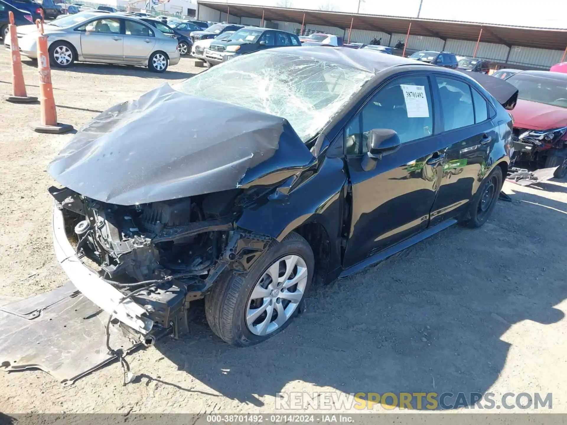 2 Фотография поврежденного автомобиля JTDEPRAE2LJ064653 TOYOTA COROLLA 2020