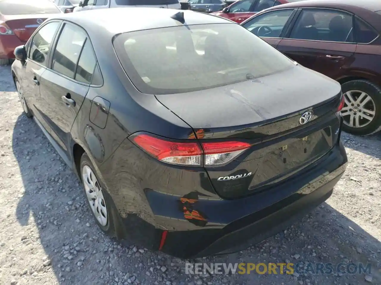 3 Photograph of a damaged car JTDEPRAE2LJ064765 TOYOTA COROLLA 2020