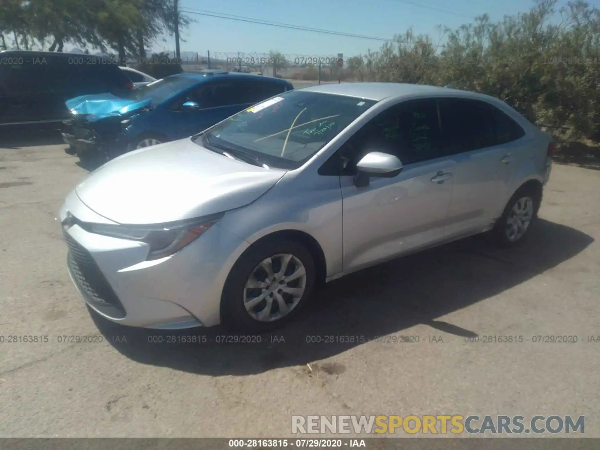 2 Photograph of a damaged car JTDEPRAE2LJ065057 TOYOTA COROLLA 2020