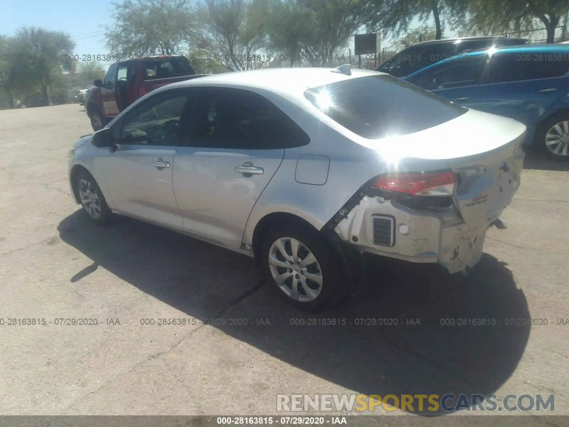 3 Photograph of a damaged car JTDEPRAE2LJ065057 TOYOTA COROLLA 2020