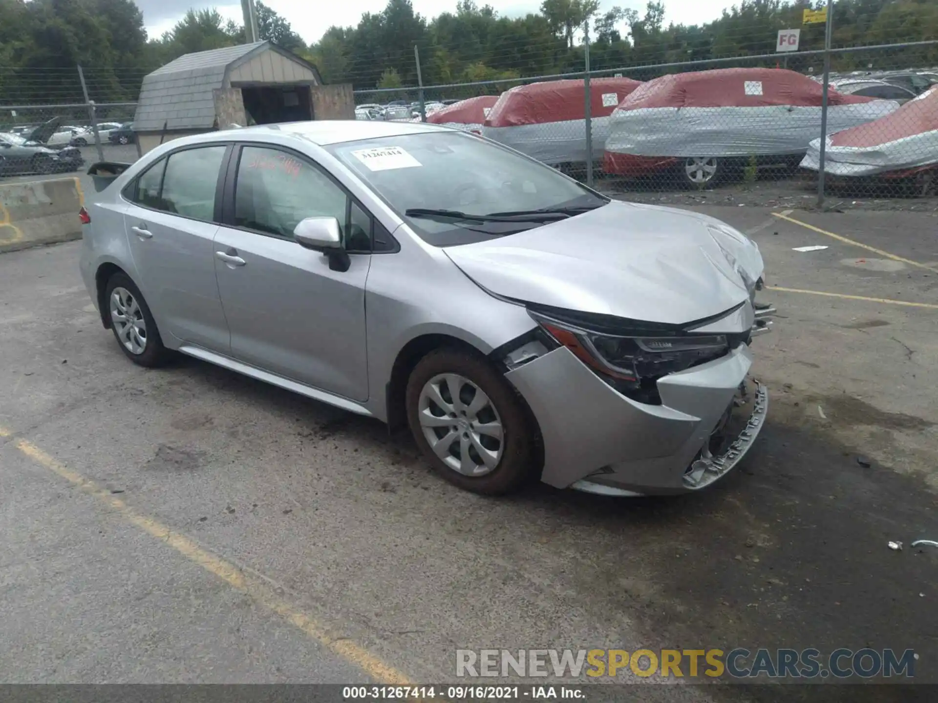 1 Photograph of a damaged car JTDEPRAE2LJ065379 TOYOTA COROLLA 2020