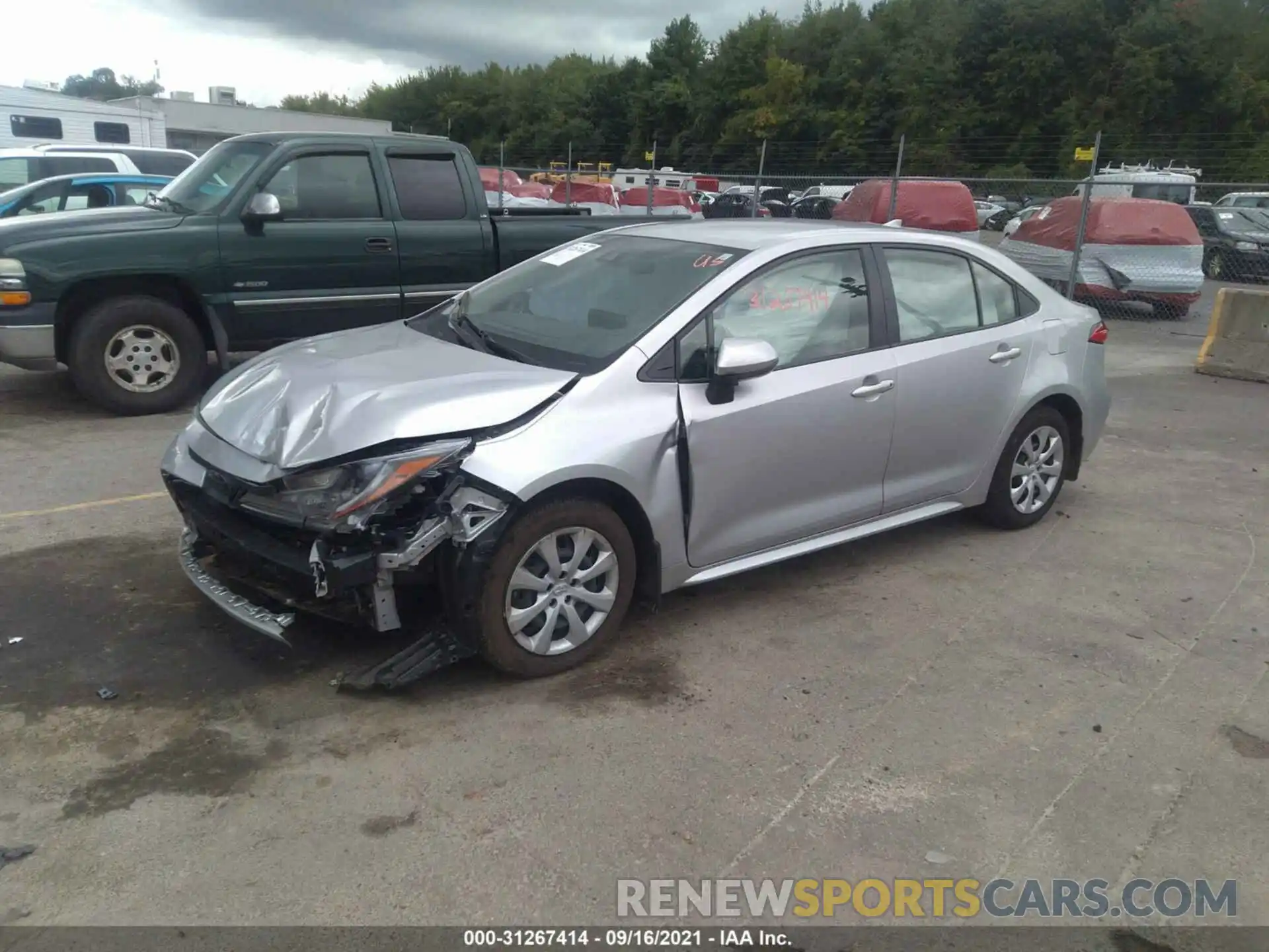 2 Photograph of a damaged car JTDEPRAE2LJ065379 TOYOTA COROLLA 2020