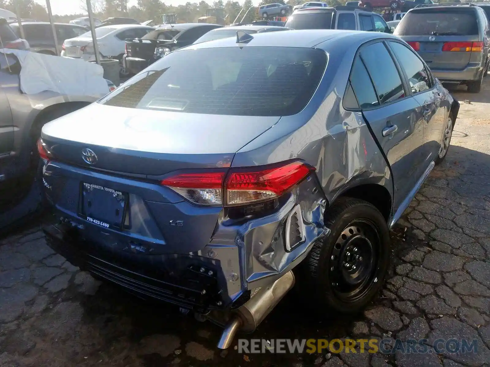 4 Photograph of a damaged car JTDEPRAE2LJ065589 TOYOTA COROLLA 2020