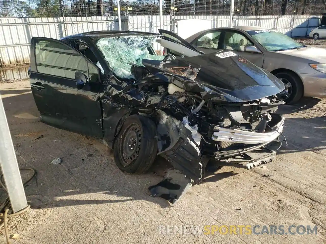 1 Photograph of a damaged car JTDEPRAE2LJ065897 TOYOTA COROLLA 2020