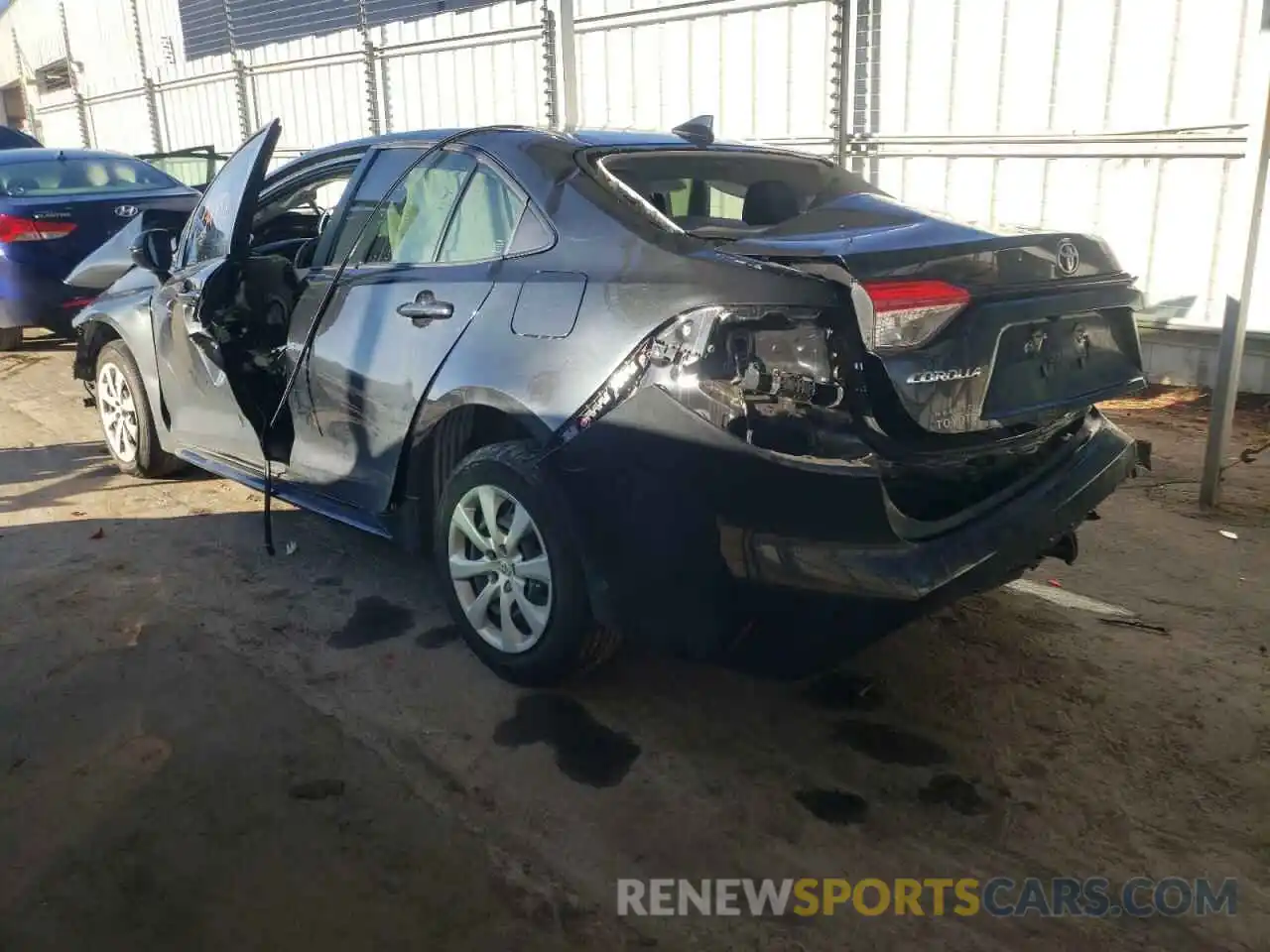 3 Photograph of a damaged car JTDEPRAE2LJ065897 TOYOTA COROLLA 2020