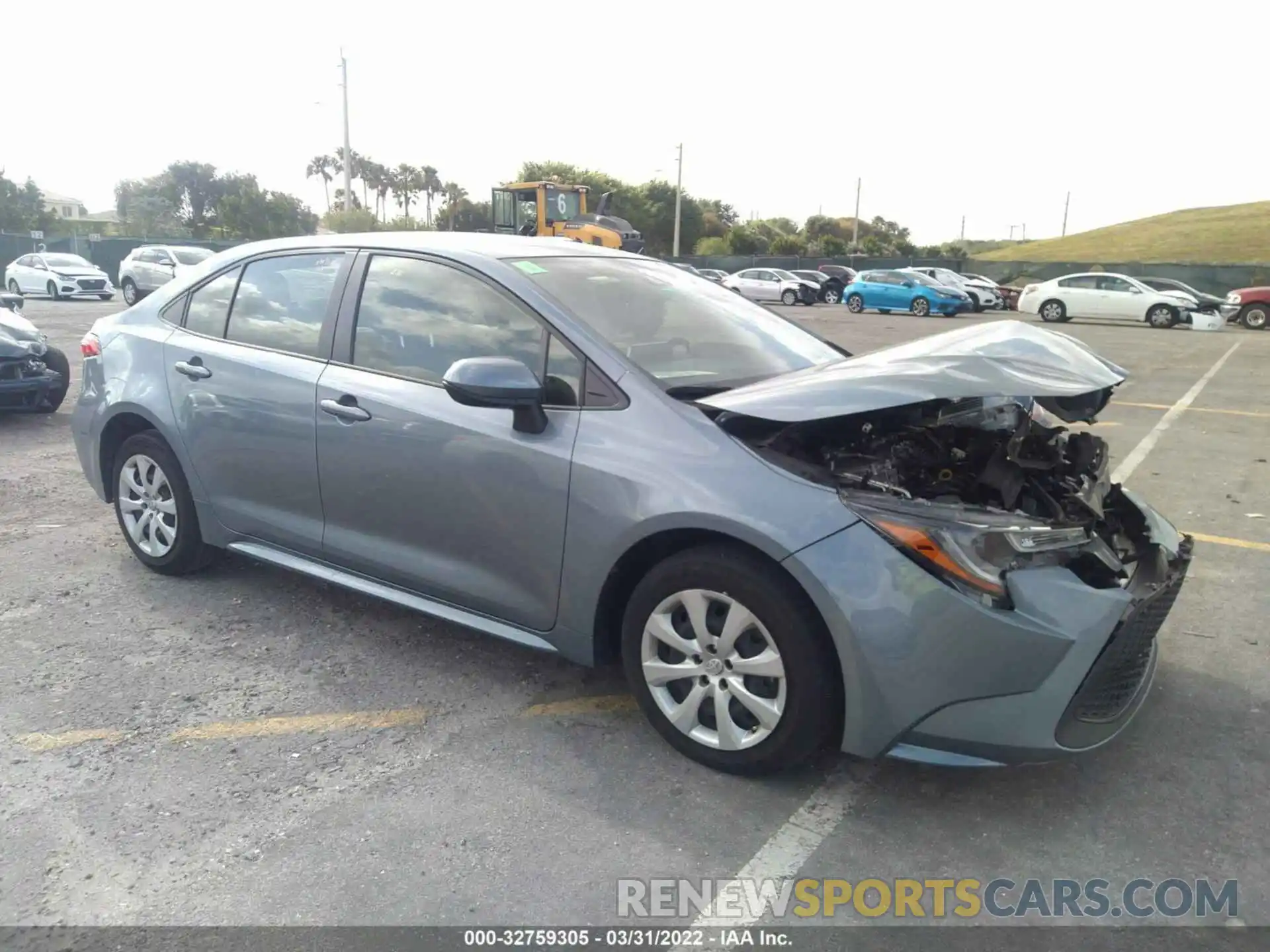 1 Photograph of a damaged car JTDEPRAE2LJ066368 TOYOTA COROLLA 2020