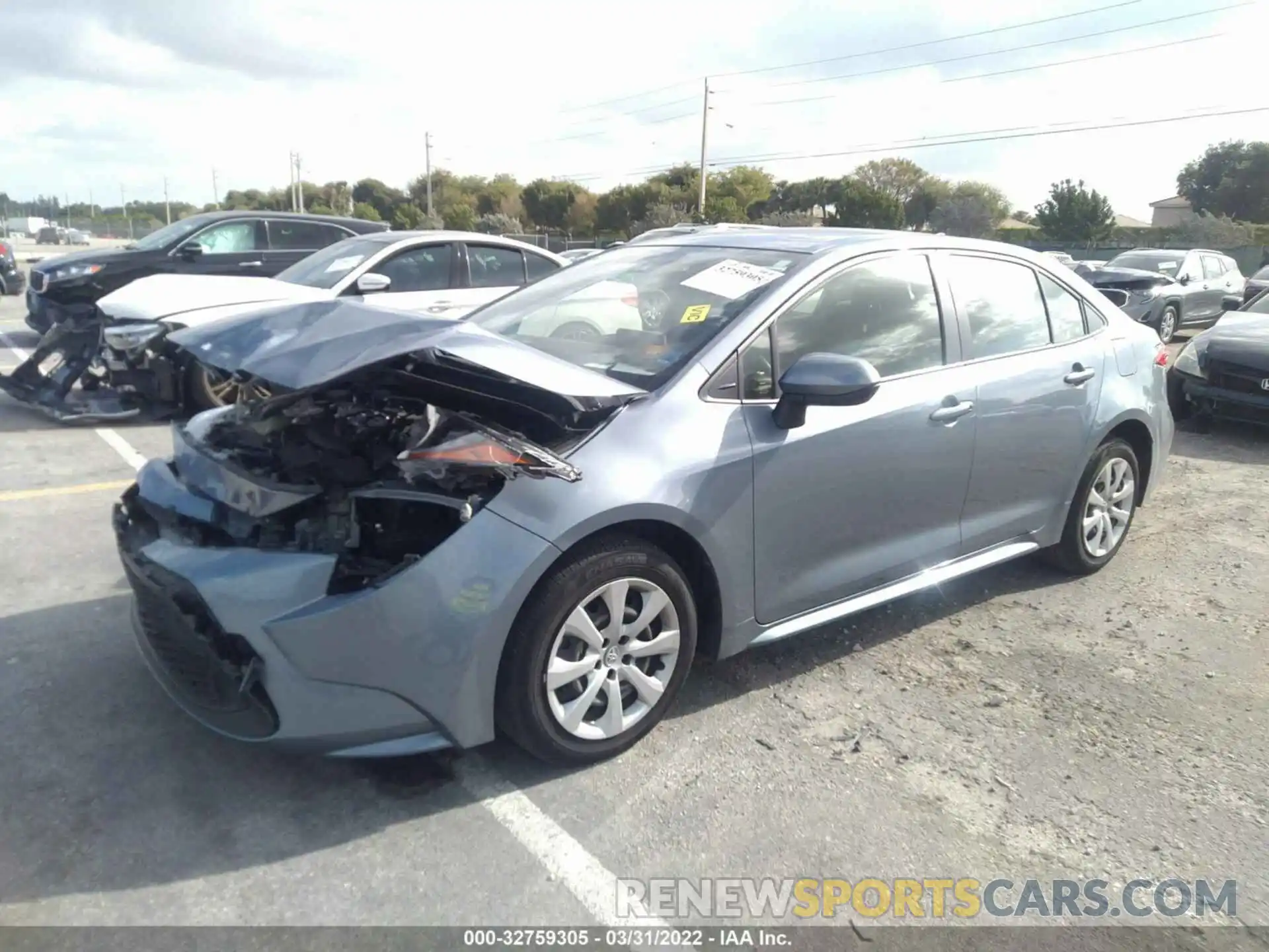 2 Photograph of a damaged car JTDEPRAE2LJ066368 TOYOTA COROLLA 2020