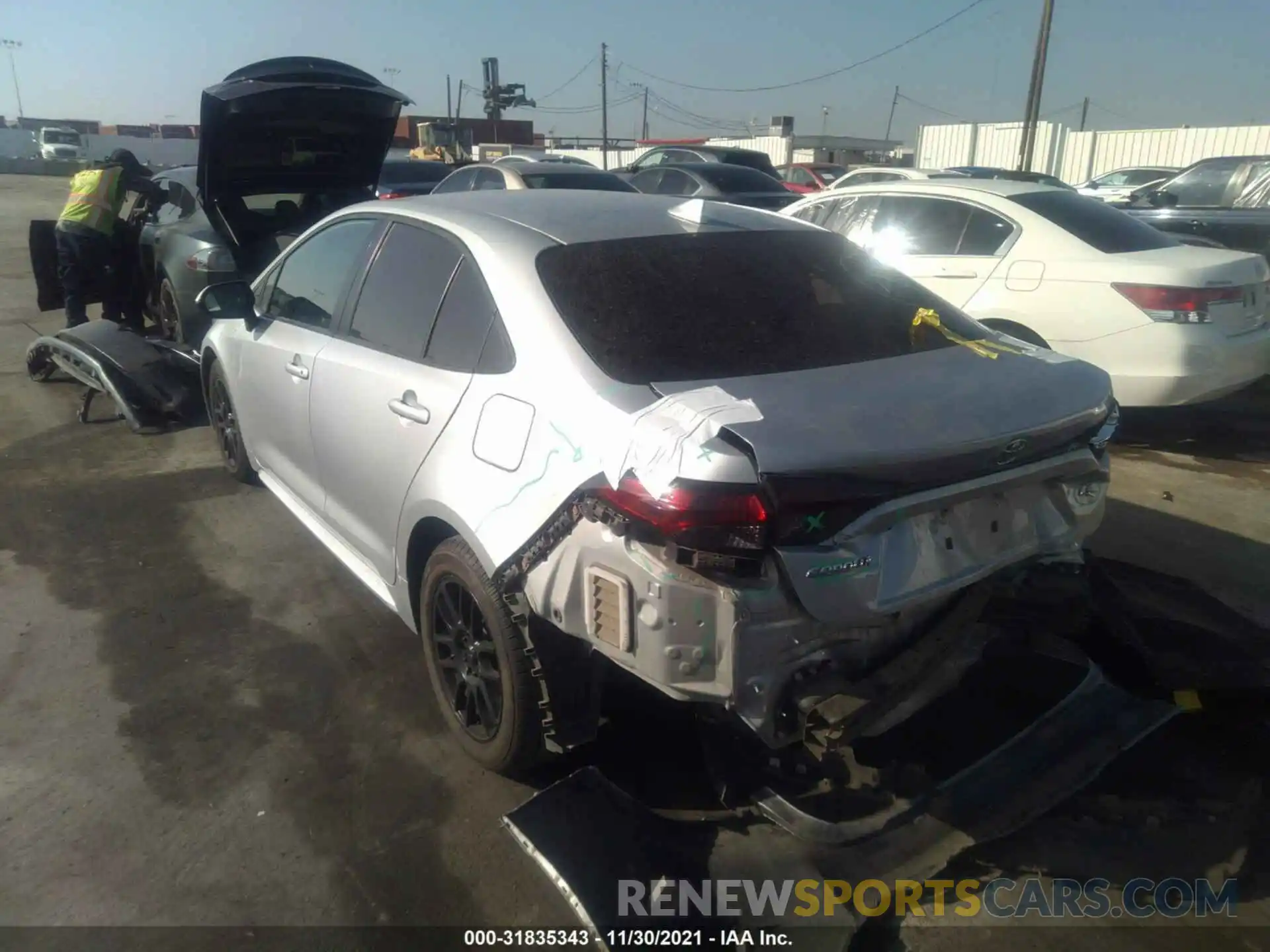 3 Photograph of a damaged car JTDEPRAE2LJ066533 TOYOTA COROLLA 2020