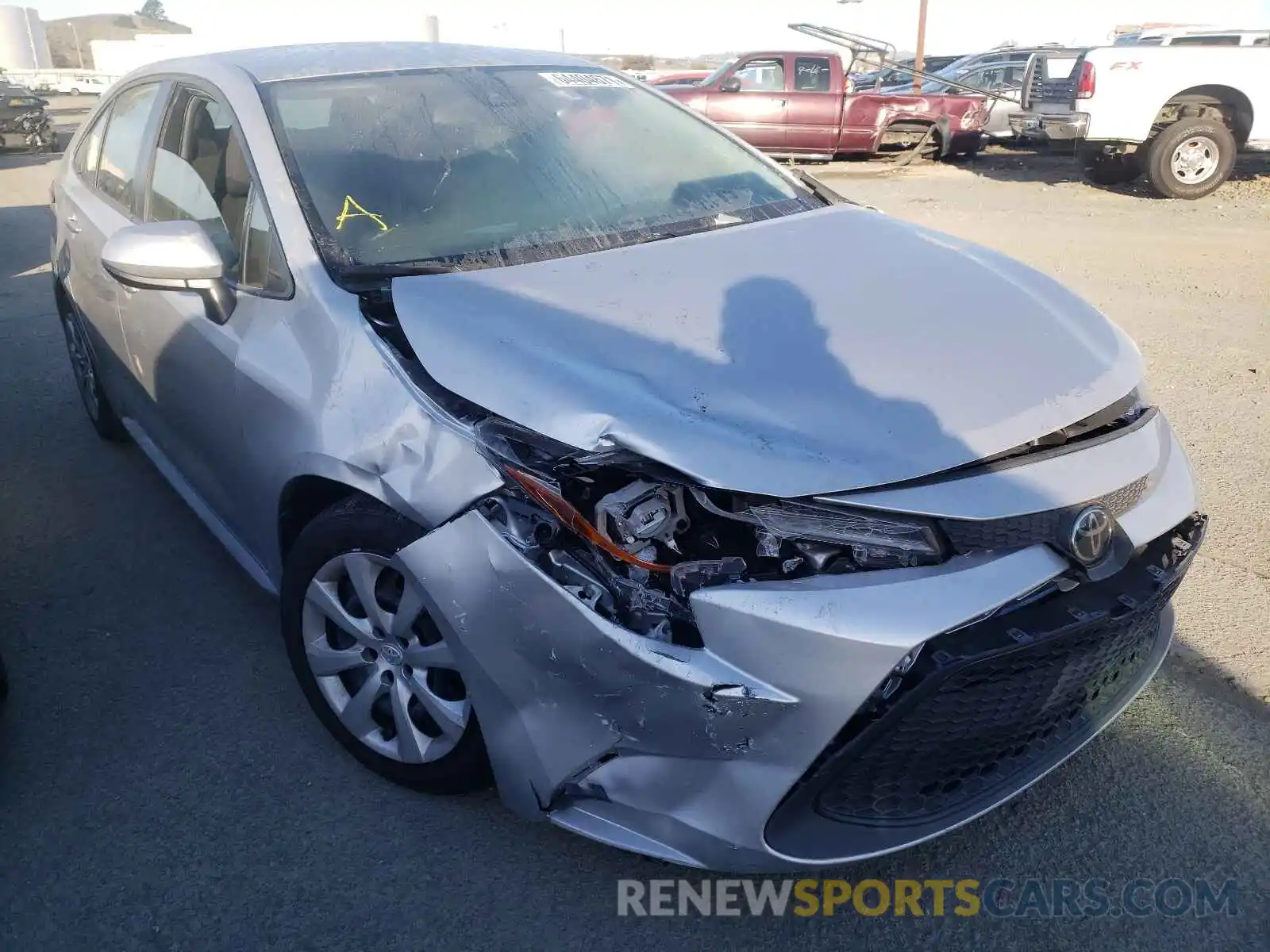 1 Photograph of a damaged car JTDEPRAE2LJ066984 TOYOTA COROLLA 2020