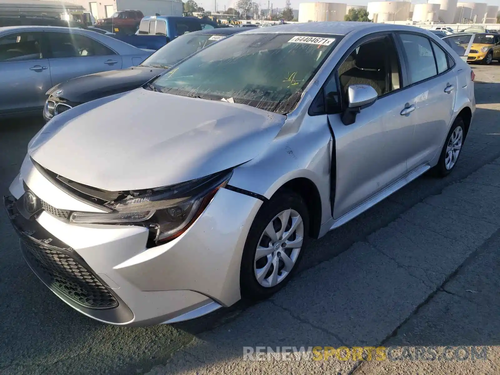 2 Photograph of a damaged car JTDEPRAE2LJ066984 TOYOTA COROLLA 2020