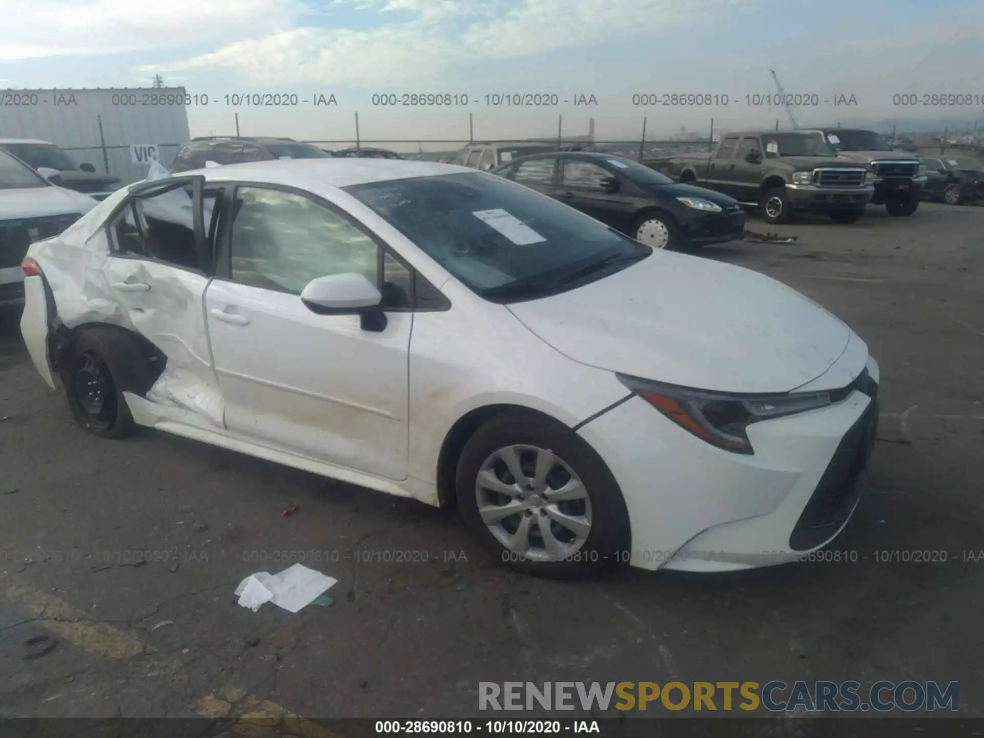 1 Photograph of a damaged car JTDEPRAE2LJ067729 TOYOTA COROLLA 2020