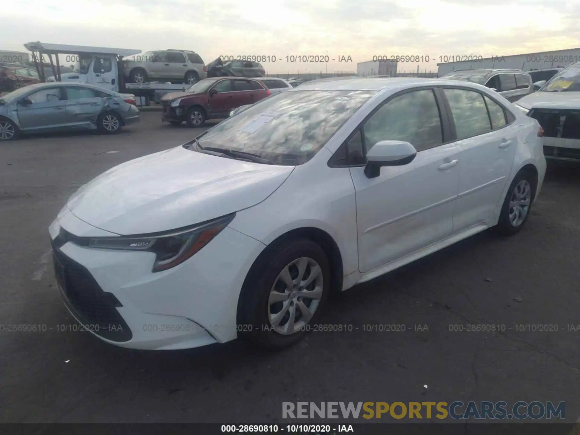 2 Photograph of a damaged car JTDEPRAE2LJ067729 TOYOTA COROLLA 2020