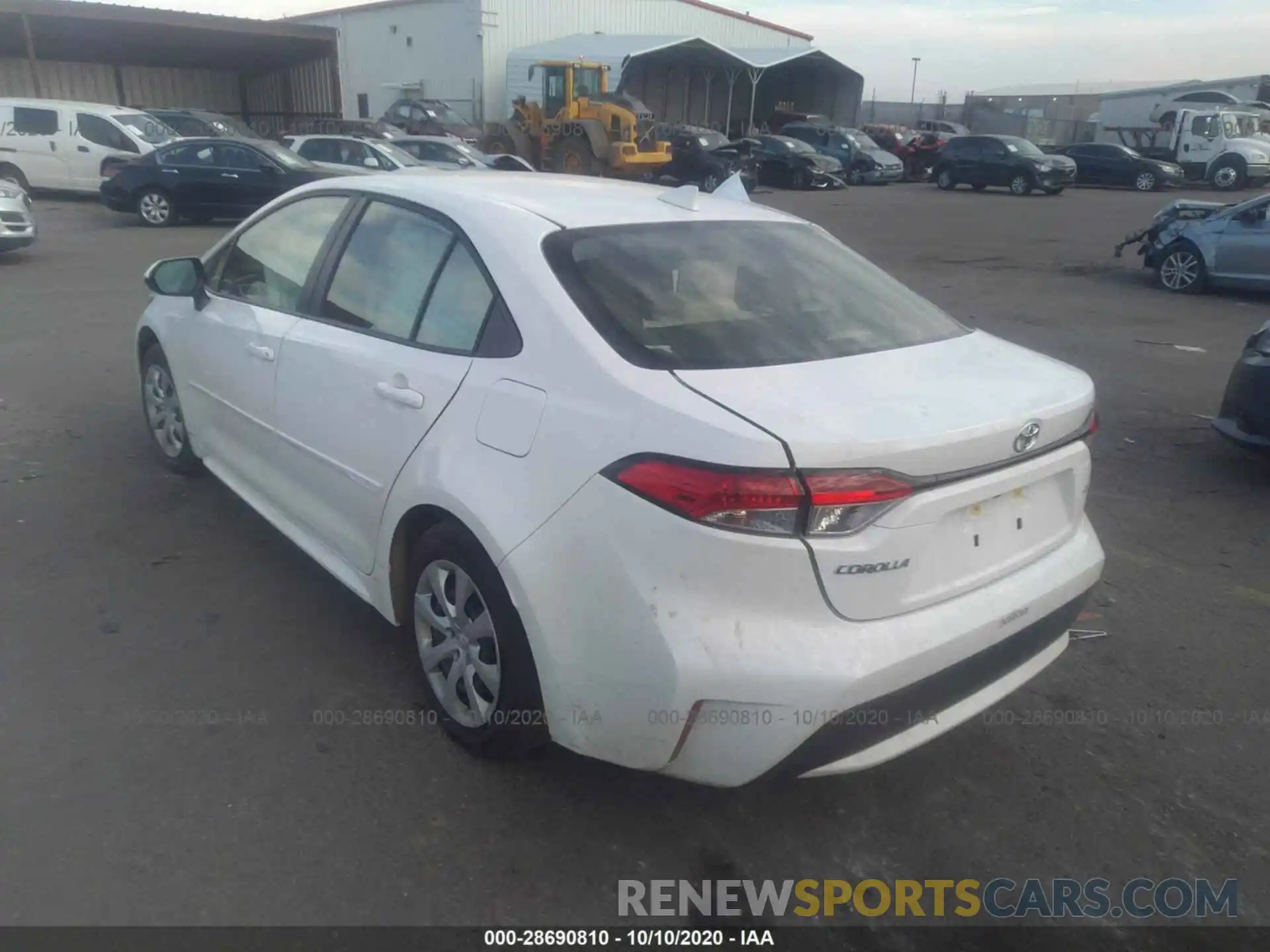 3 Photograph of a damaged car JTDEPRAE2LJ067729 TOYOTA COROLLA 2020