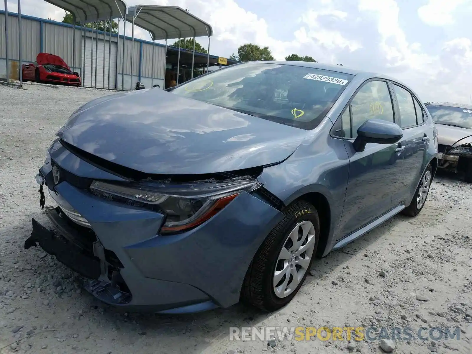 2 Photograph of a damaged car JTDEPRAE2LJ068816 TOYOTA COROLLA 2020