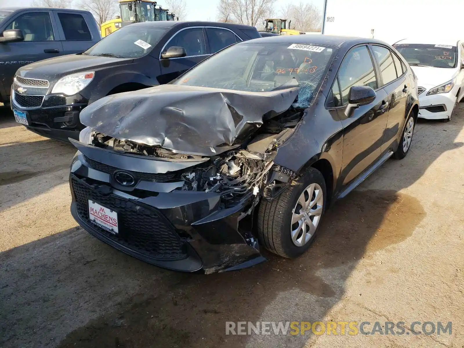 2 Photograph of a damaged car JTDEPRAE2LJ069948 TOYOTA COROLLA 2020