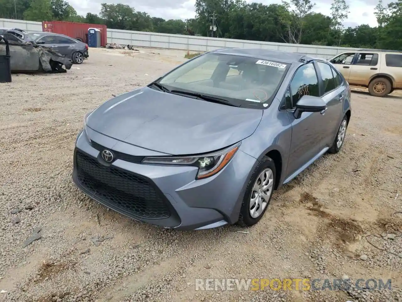 2 Photograph of a damaged car JTDEPRAE2LJ070842 TOYOTA COROLLA 2020