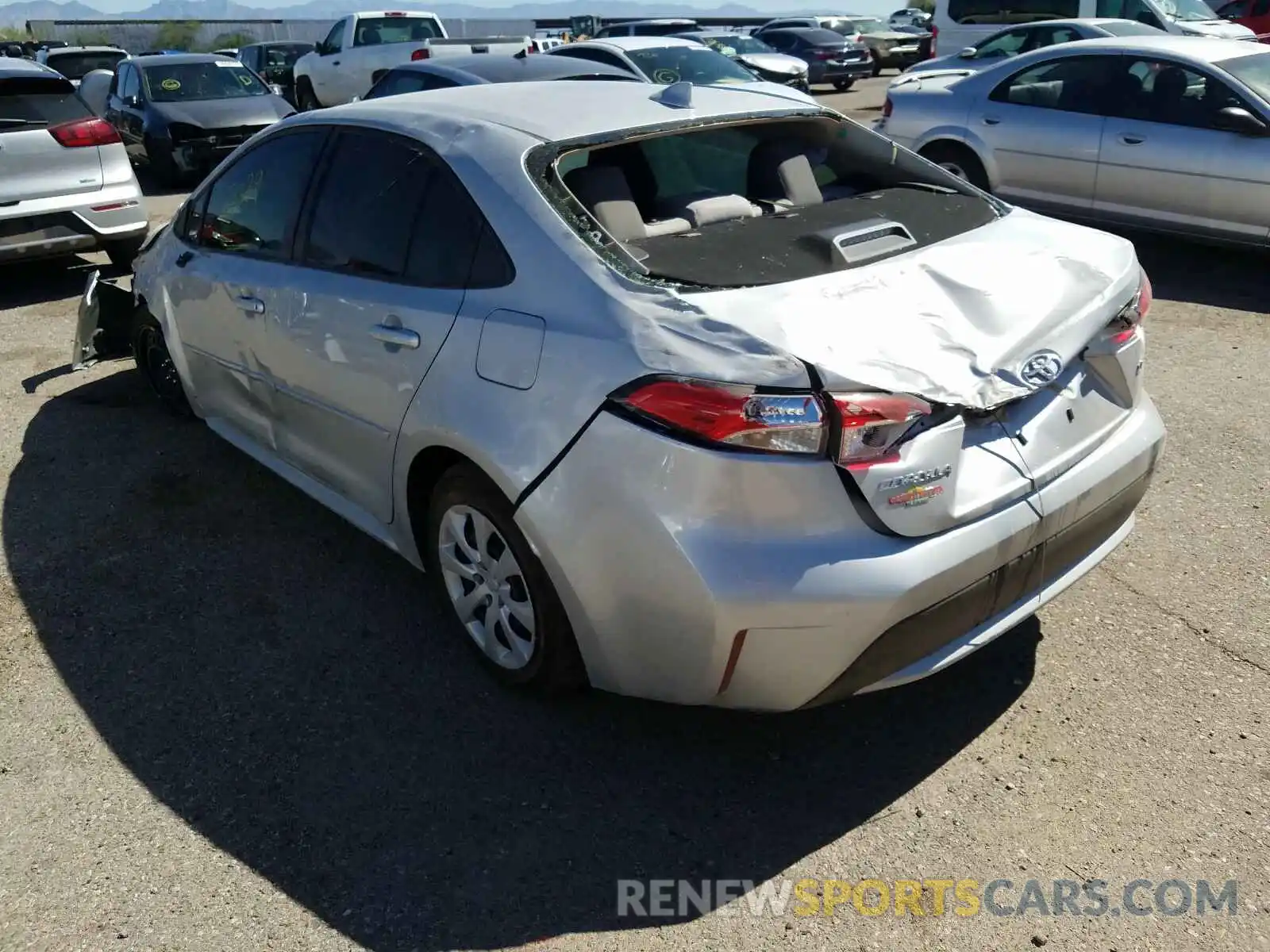 3 Photograph of a damaged car JTDEPRAE2LJ072154 TOYOTA COROLLA 2020