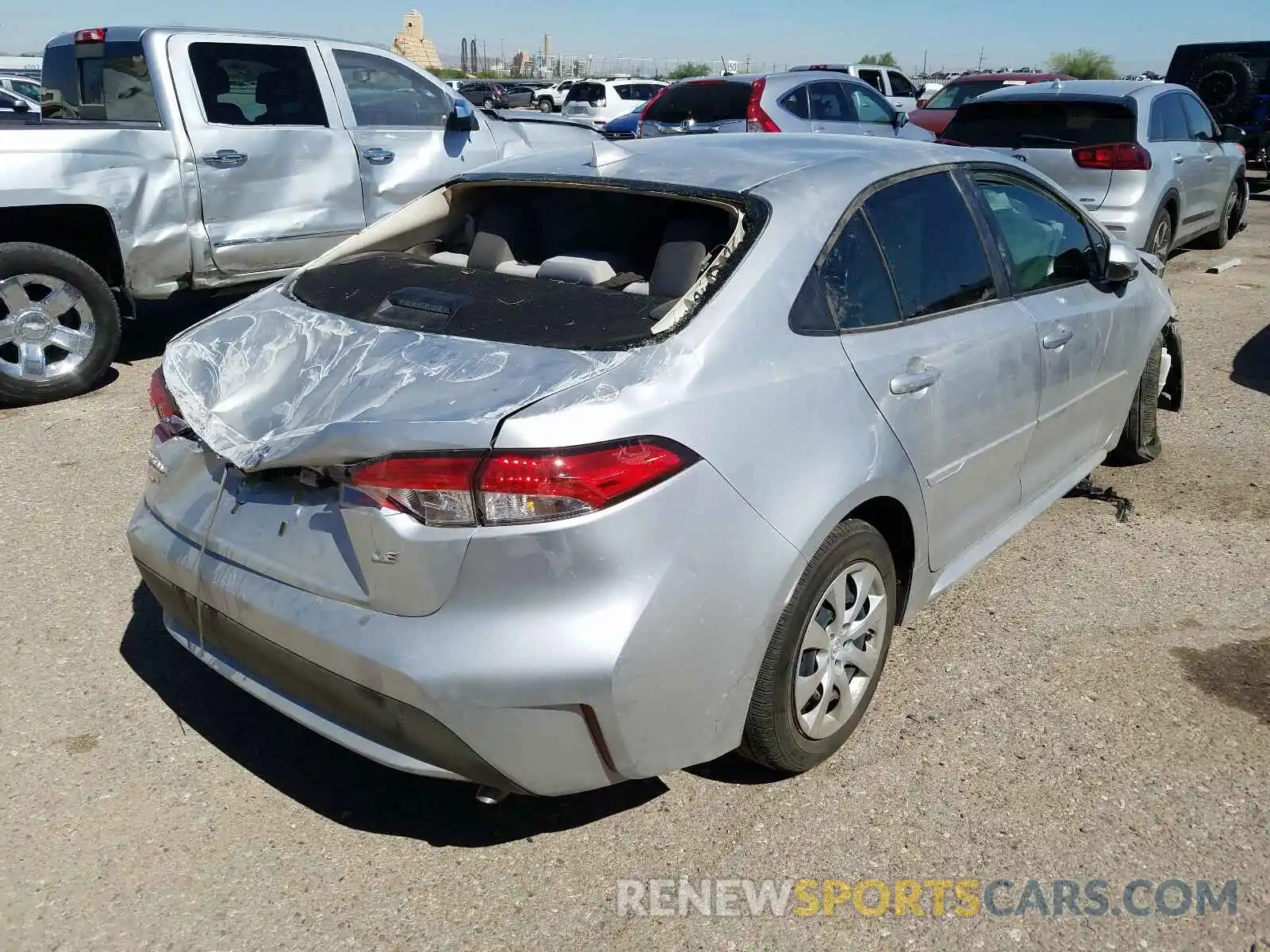 4 Photograph of a damaged car JTDEPRAE2LJ072154 TOYOTA COROLLA 2020