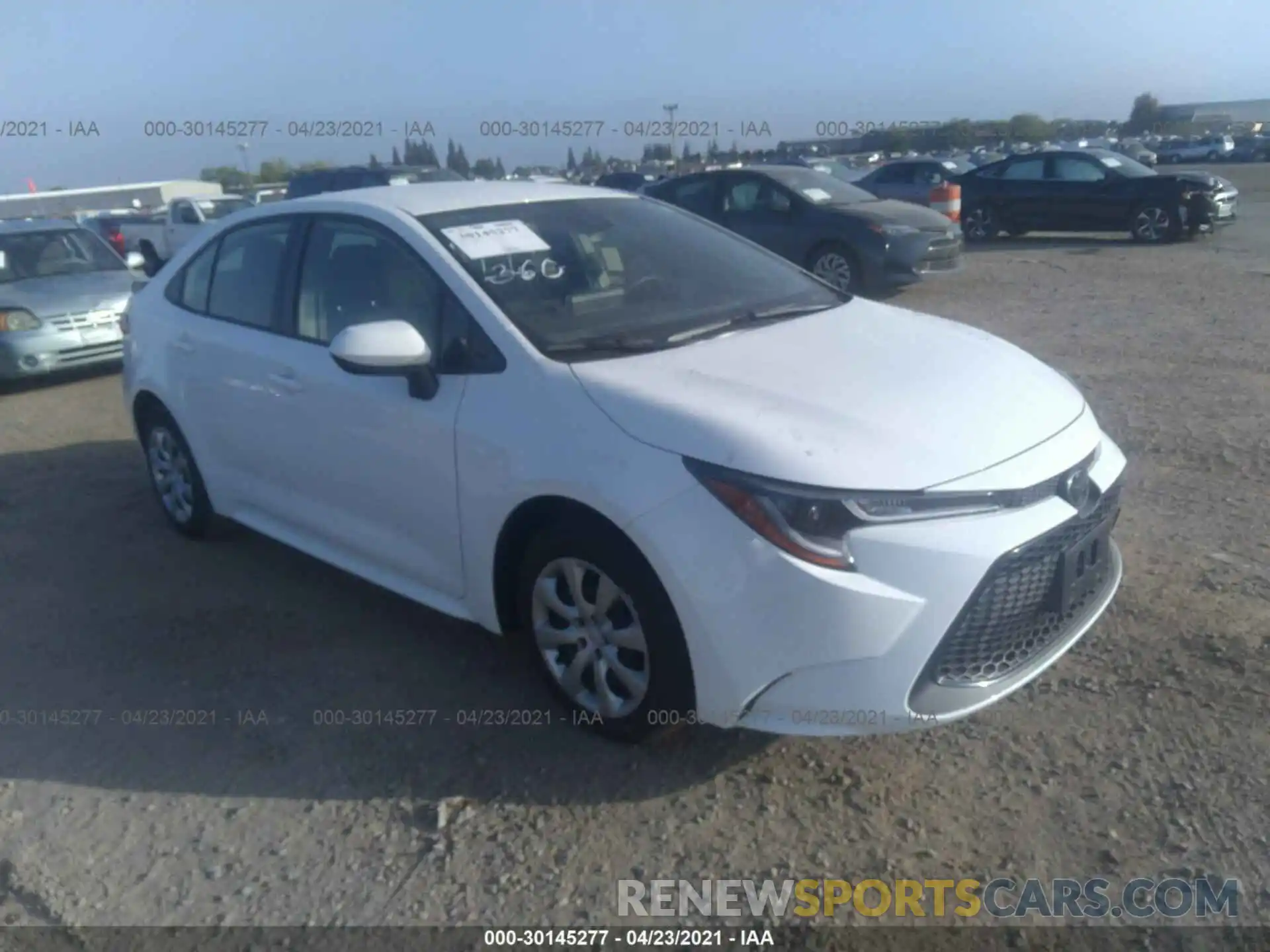 1 Photograph of a damaged car JTDEPRAE2LJ072655 TOYOTA COROLLA 2020