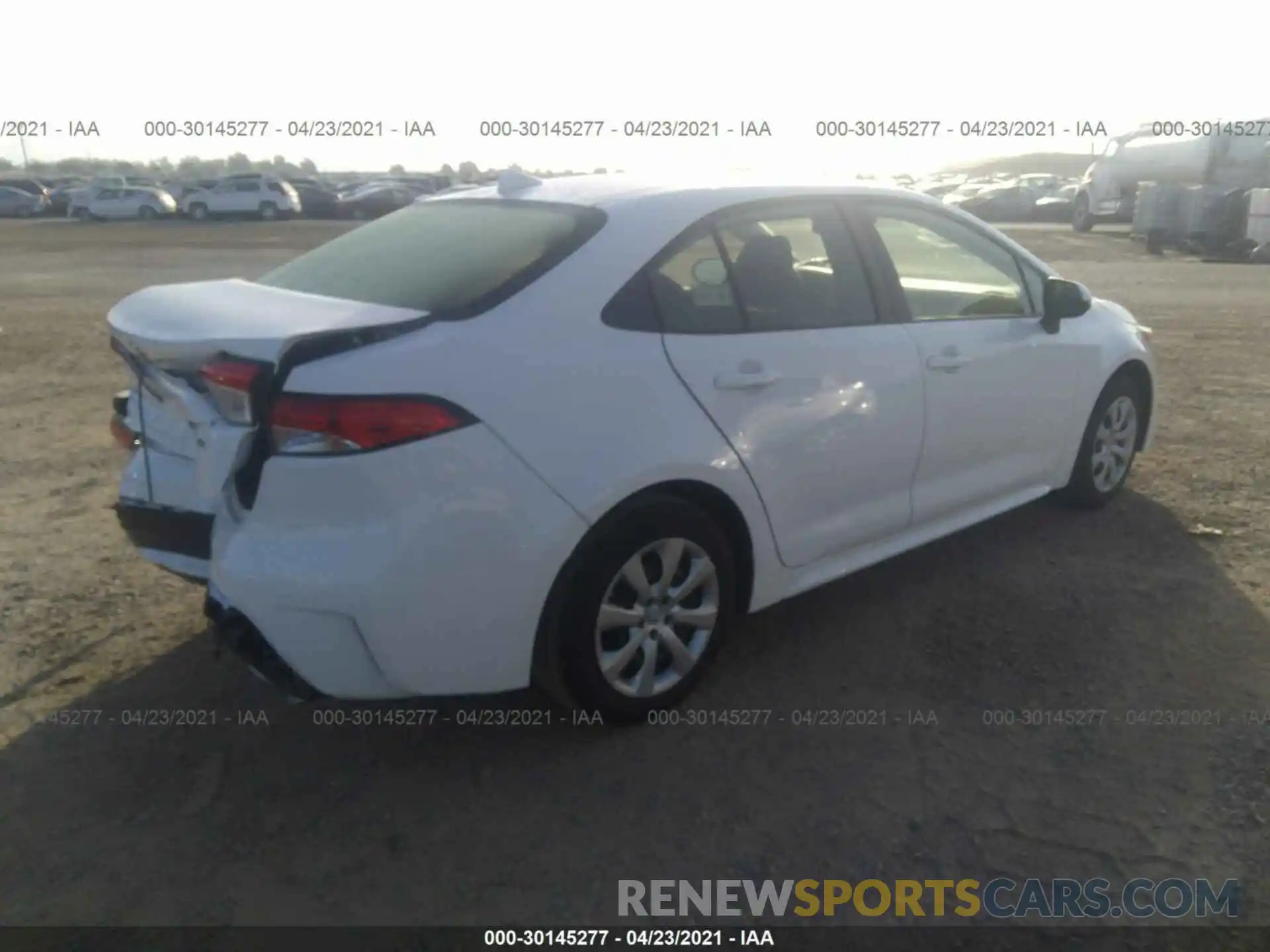 4 Photograph of a damaged car JTDEPRAE2LJ072655 TOYOTA COROLLA 2020