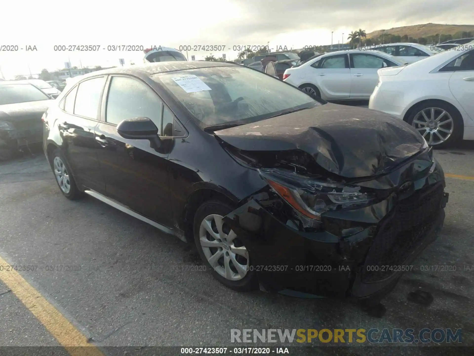 1 Photograph of a damaged car JTDEPRAE2LJ072932 TOYOTA COROLLA 2020