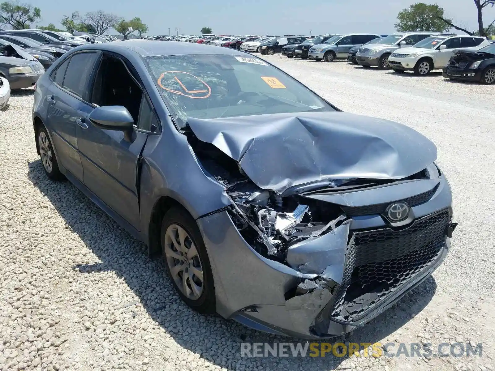 1 Photograph of a damaged car JTDEPRAE2LJ073045 TOYOTA COROLLA 2020