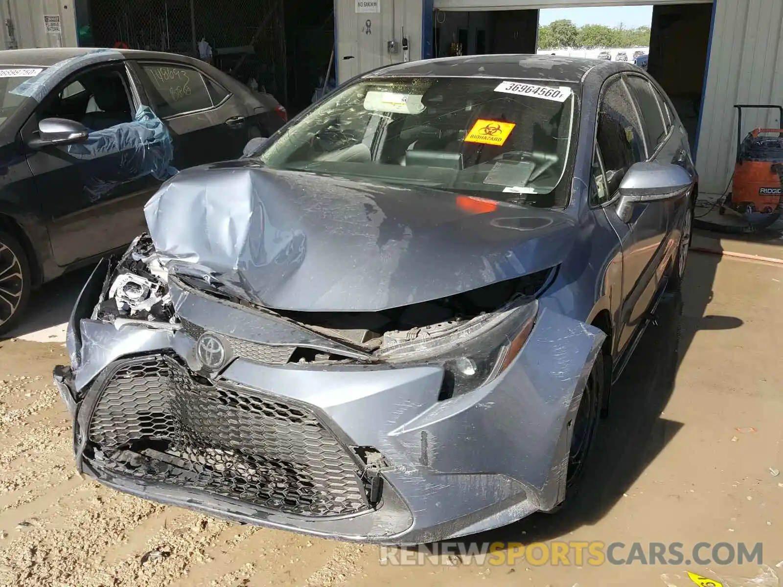 2 Photograph of a damaged car JTDEPRAE2LJ073045 TOYOTA COROLLA 2020