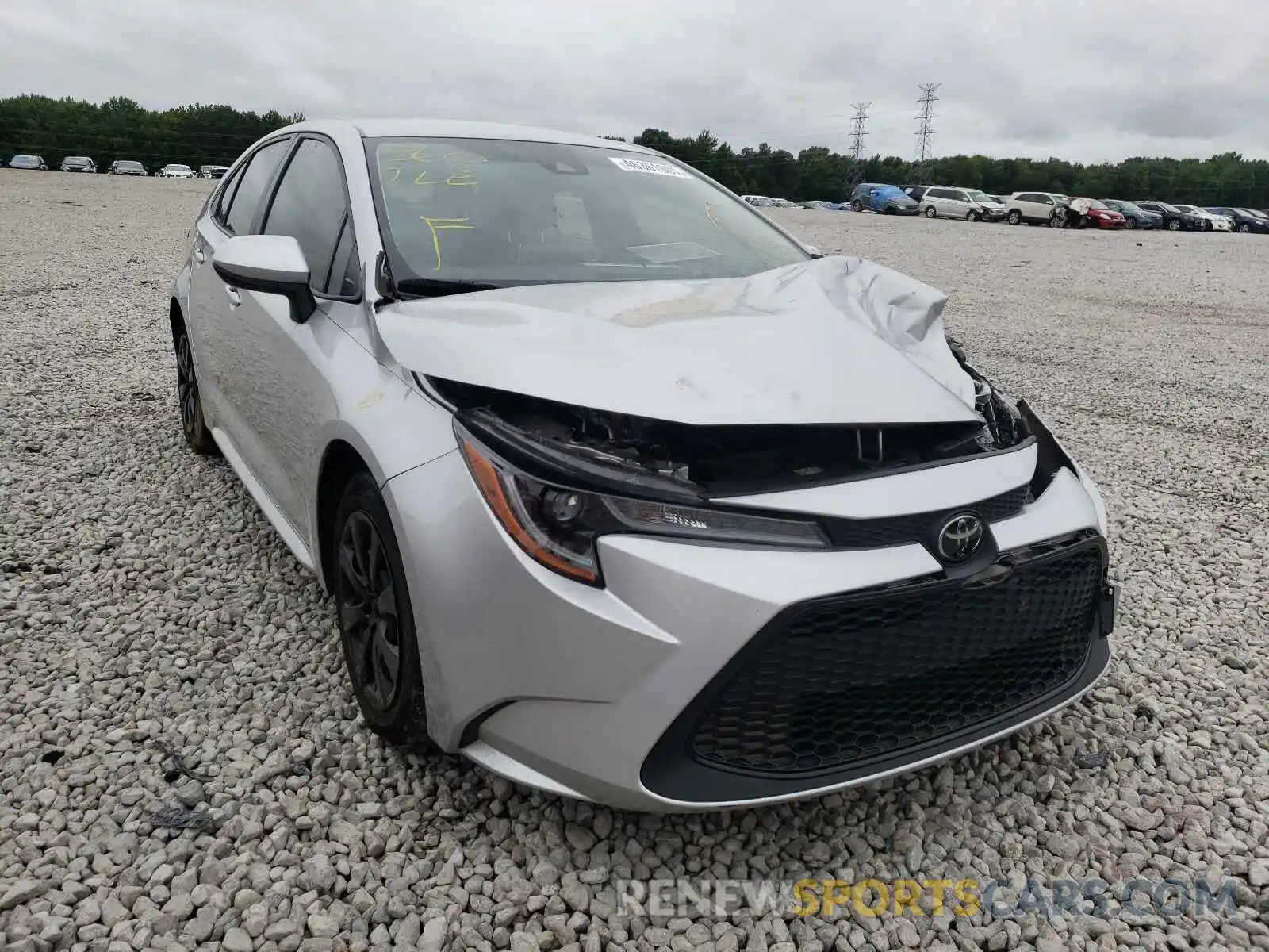 1 Photograph of a damaged car JTDEPRAE2LJ073143 TOYOTA COROLLA 2020