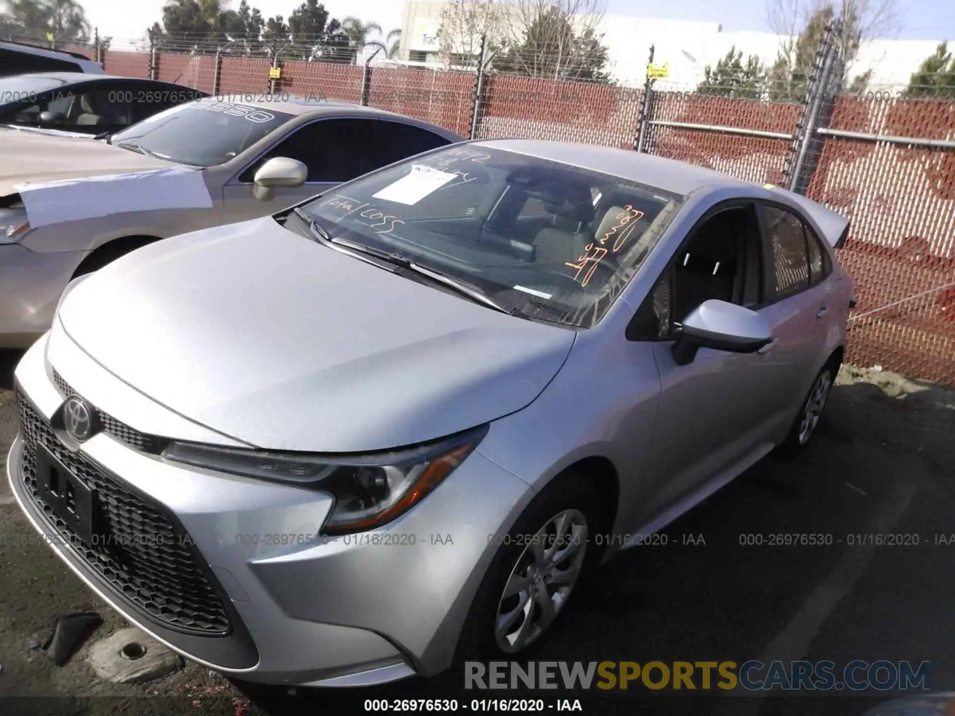 2 Photograph of a damaged car JTDEPRAE2LJ073658 TOYOTA COROLLA 2020