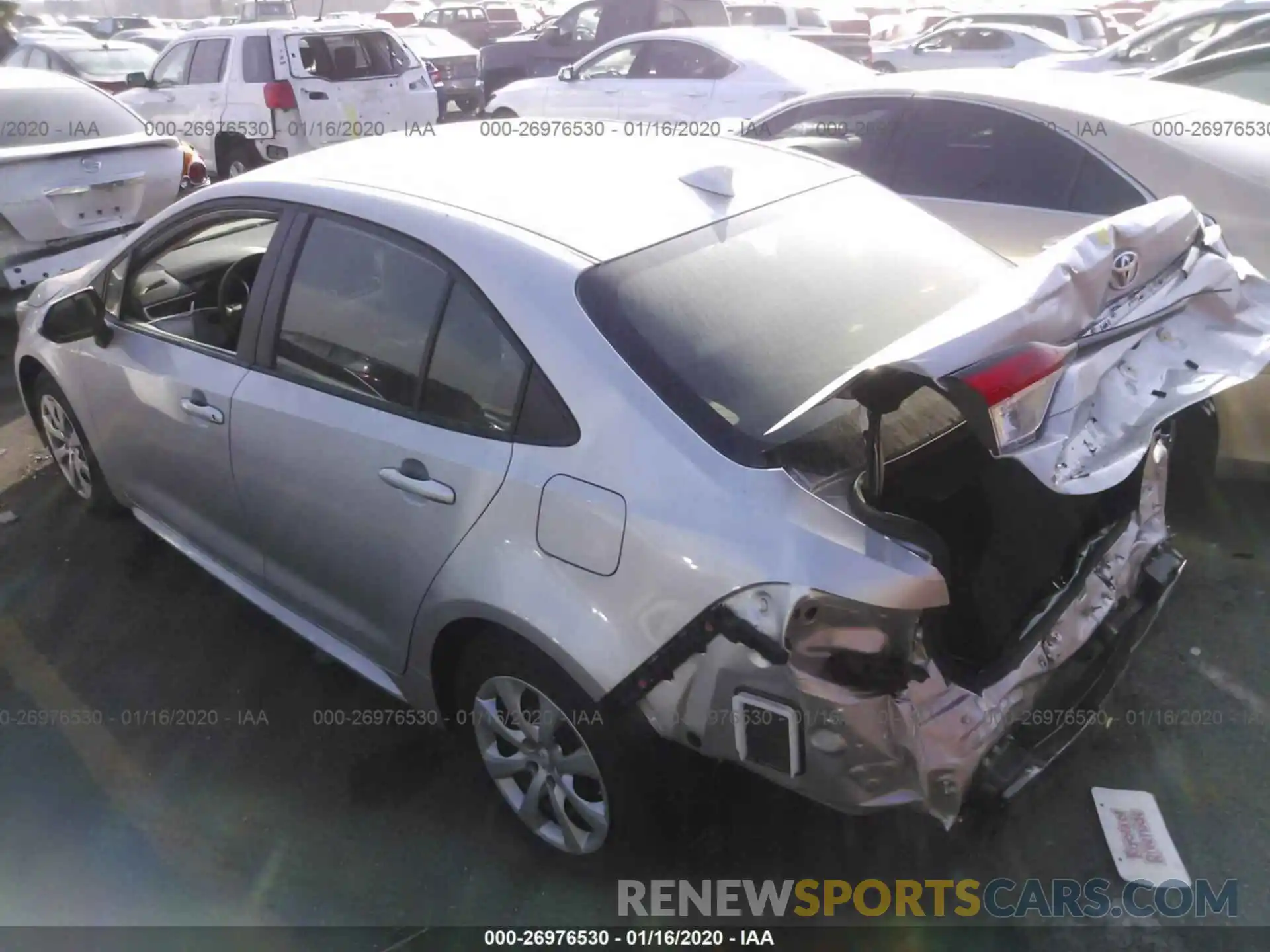 3 Photograph of a damaged car JTDEPRAE2LJ073658 TOYOTA COROLLA 2020